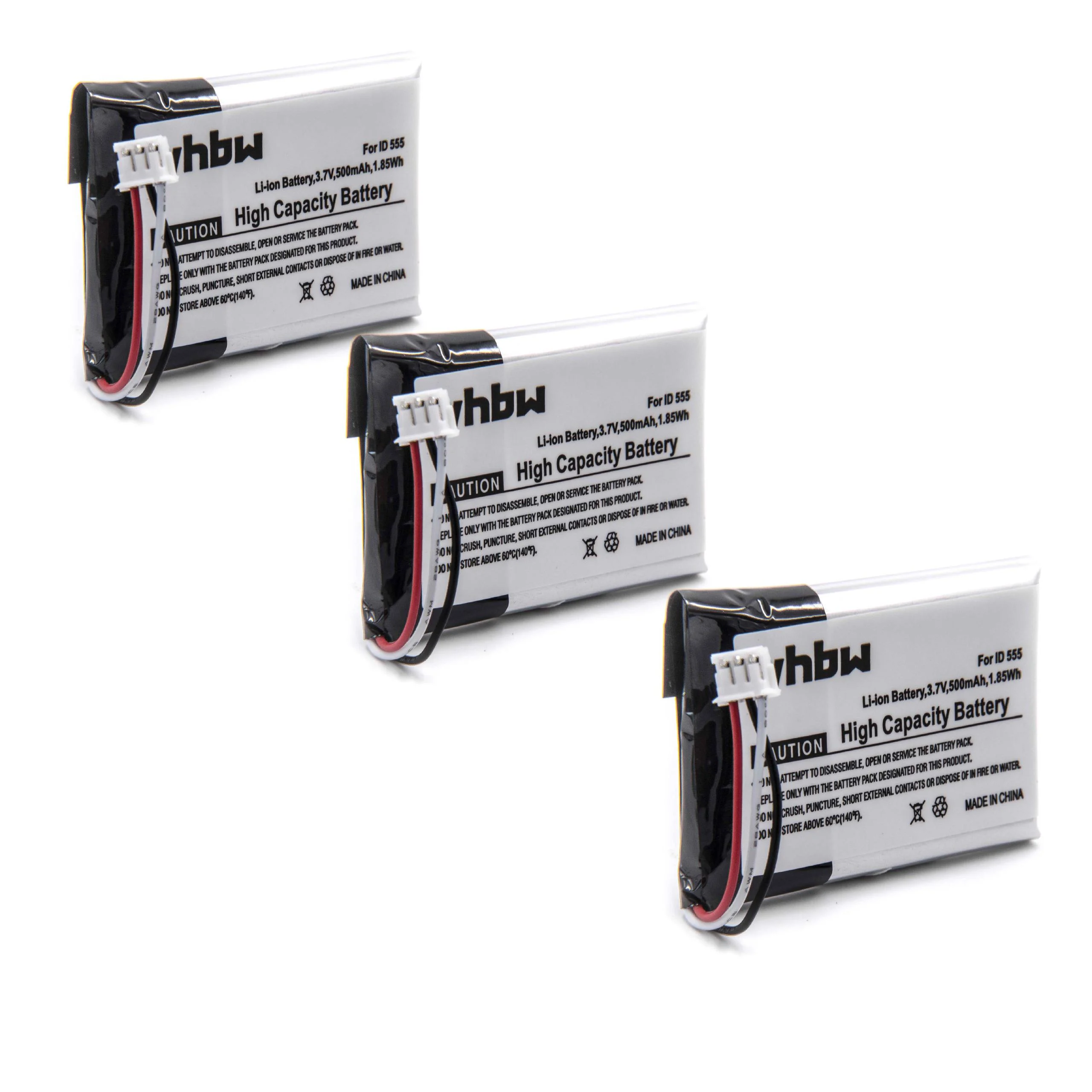 3x Batteries remplace Grundig SL-422943 pour téléphone Philips - 500mAh 3,7V Li-polymère