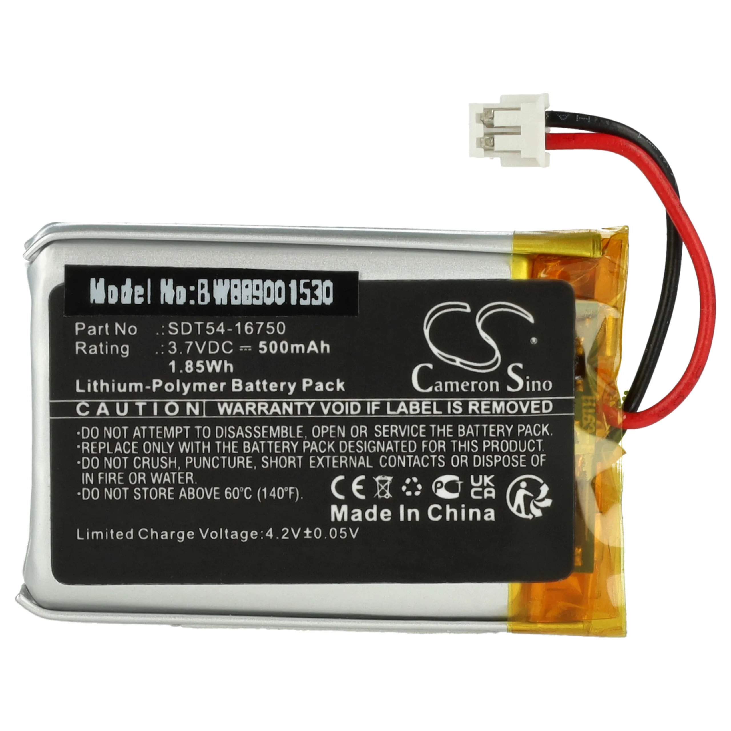 Batterie remplace Sportdog SDT54-16750 collier de dressage de chien SportDog - 500mAh 3,7V Li-polymère