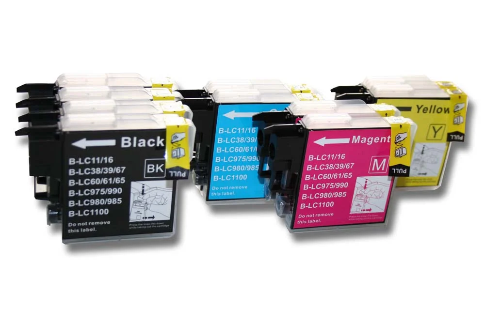 10x Cartouches remplace Brother LC1100, LC985, LC980 pour imprimante - multicouleurs