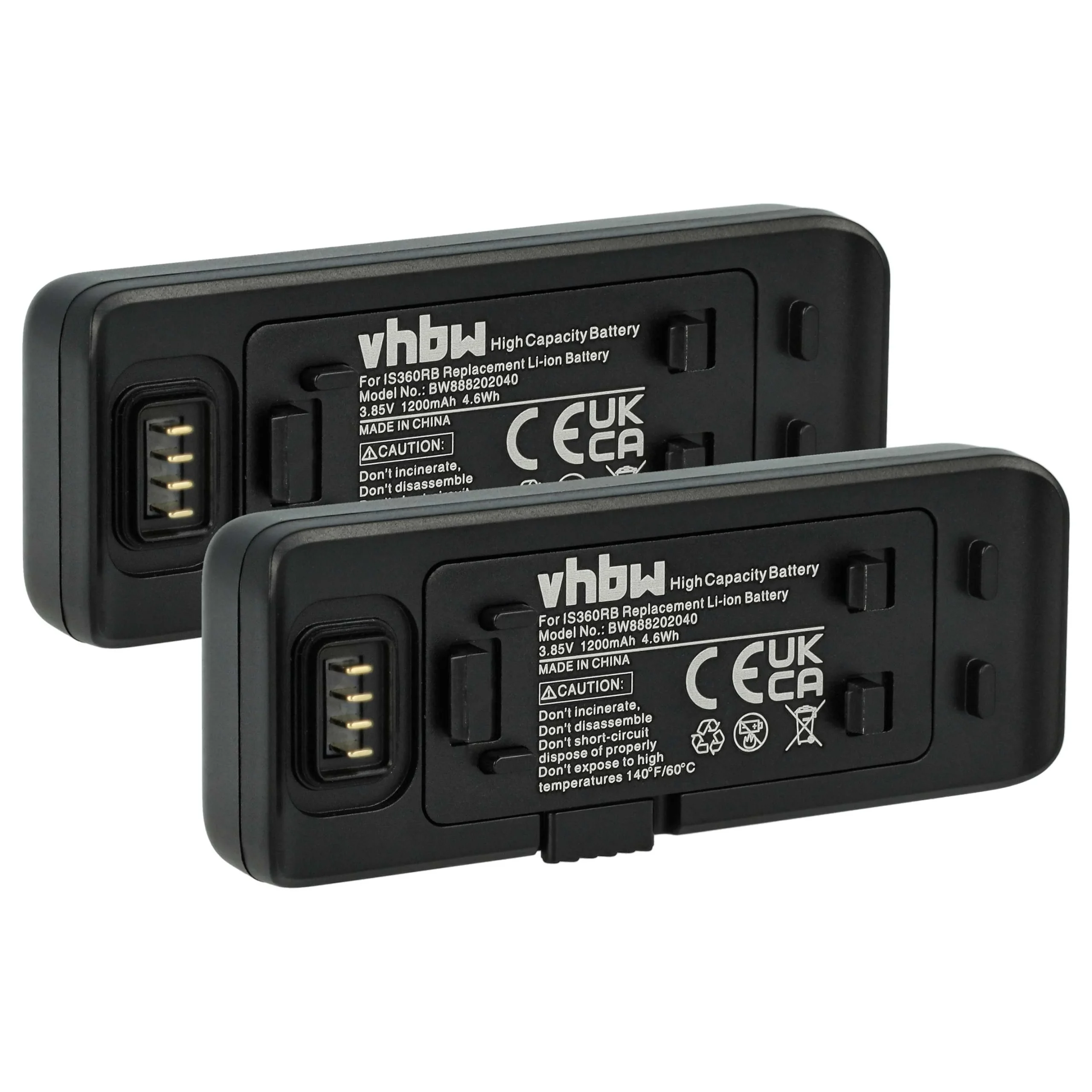 2x Batteries remplace Insta360 IS360RB pour appareil photo Insta360- 1200mAh 3,85V Li-ion