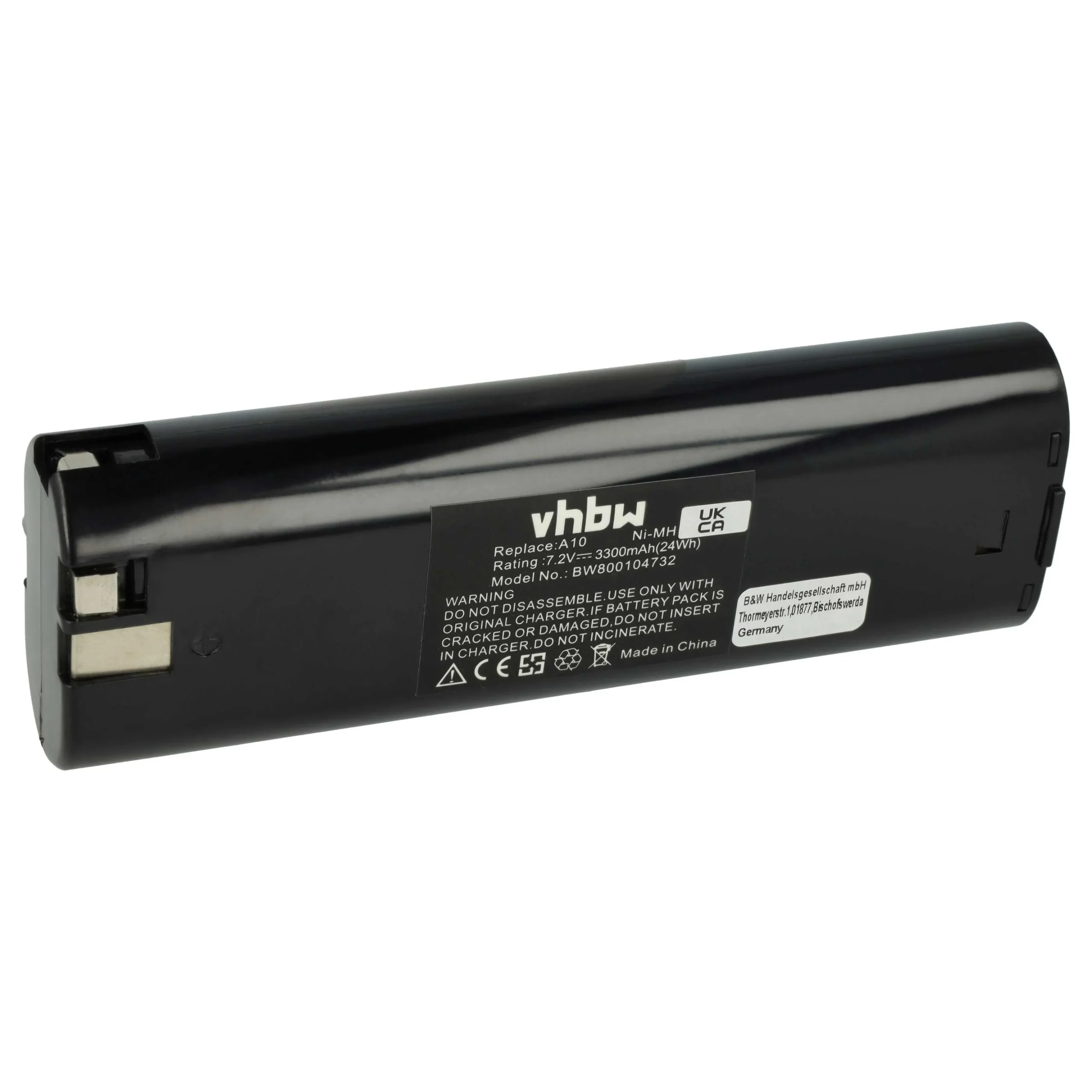 Batterie remplace AEG AG-724CN, A10, P7.2 outil électrique Ryobi - 3,3Ah 7,2V NiMH
