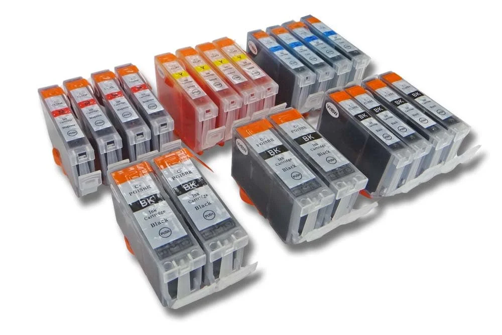 20x Cartouches remplace Canon CLI-8M, CLI-8C, CLI-8BK, PGI-5BK, CLI-8Y pour imprimante - multicouleurs