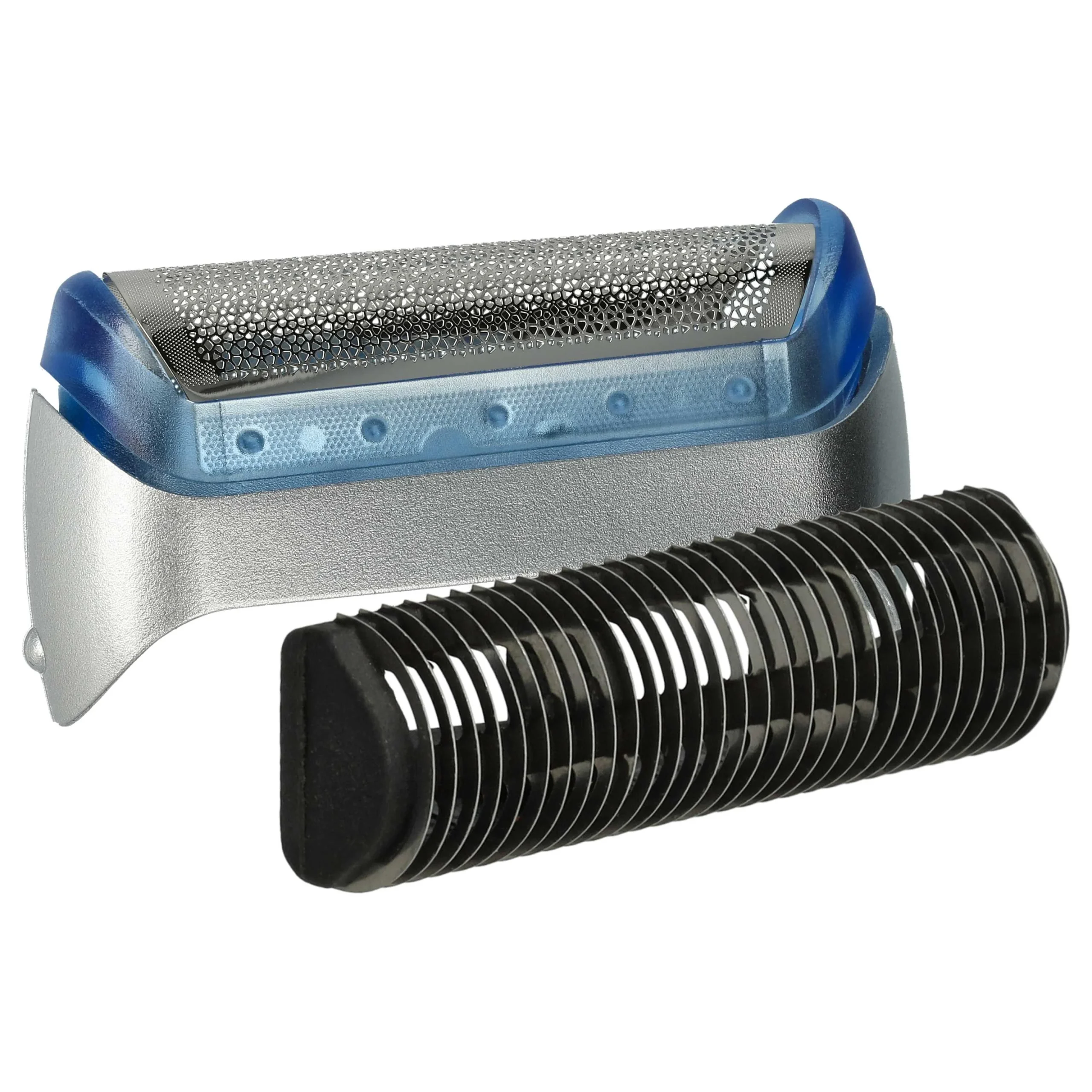 1x bloc de lames, 1x grille de rasoir avec cadre pour Braun 1735, 2615, 2675, 2775 - noir / argenté