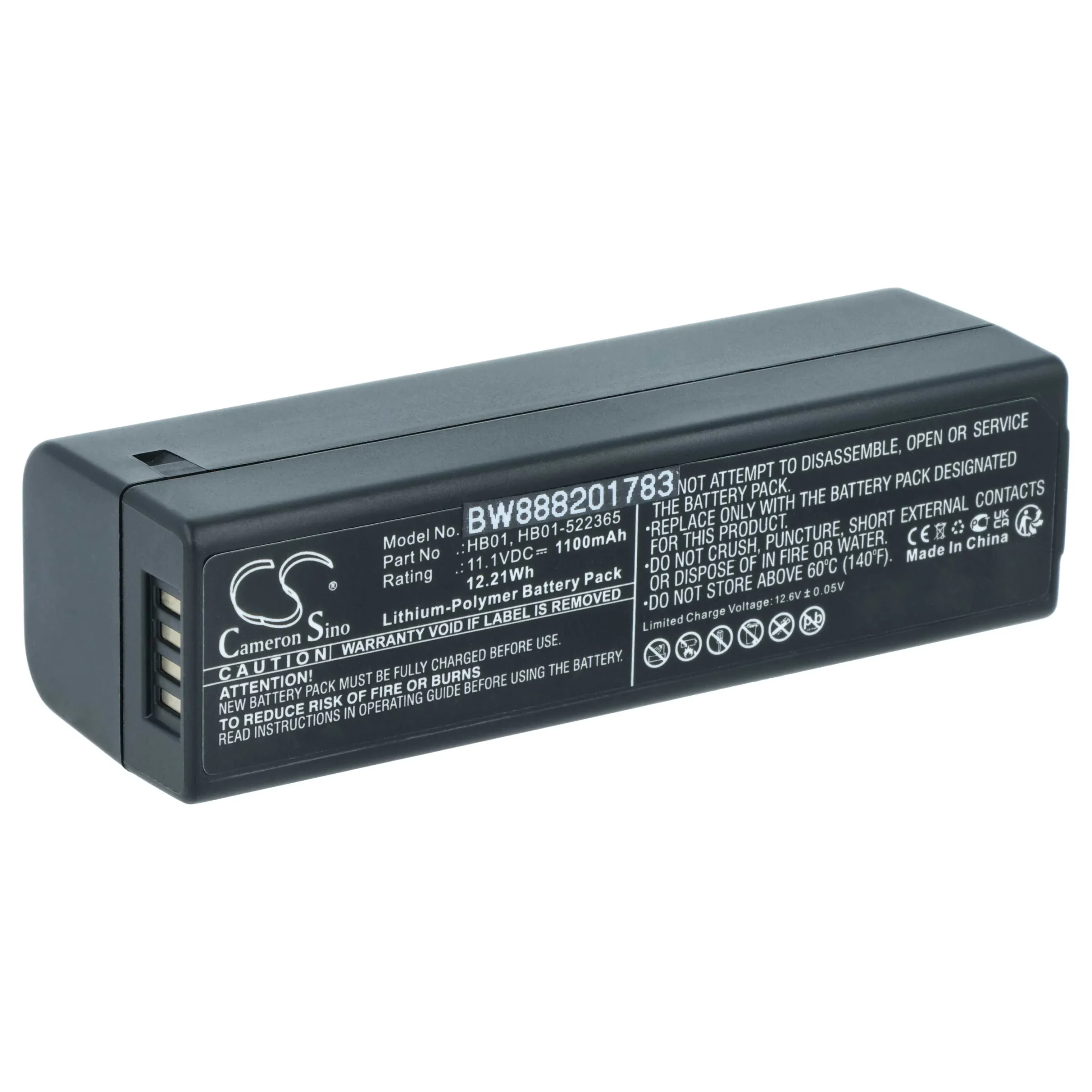 Batterie remplace DJI HB01, HB01-522365 pour appareil photo DJI- 1100mAh 11,1V Li-polymère