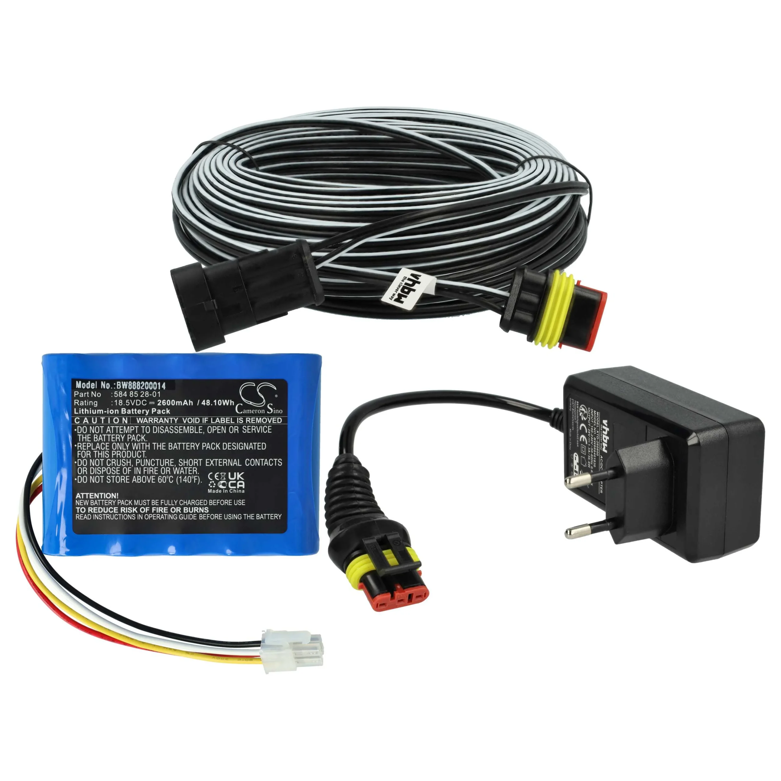 Prise, Batterie 2600 mAh, Câble 30m remplace Gardena 00057-98.251.01 pour tondeuse