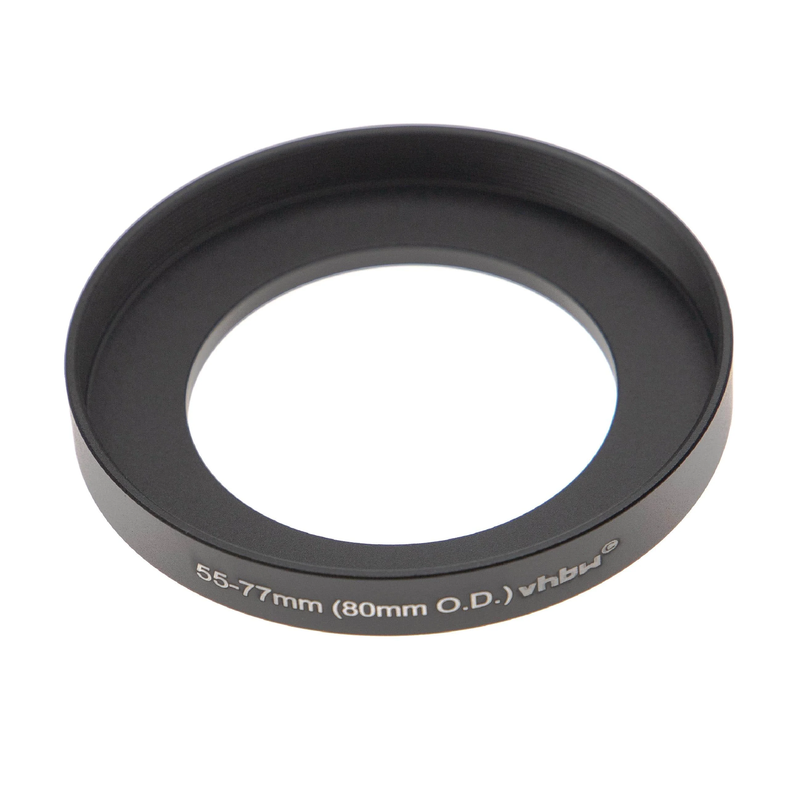 Bague Step-up 55 mm vers 77 mm pour boîte mate (matte box) 80 mm O.D. - Adaptateur filtre