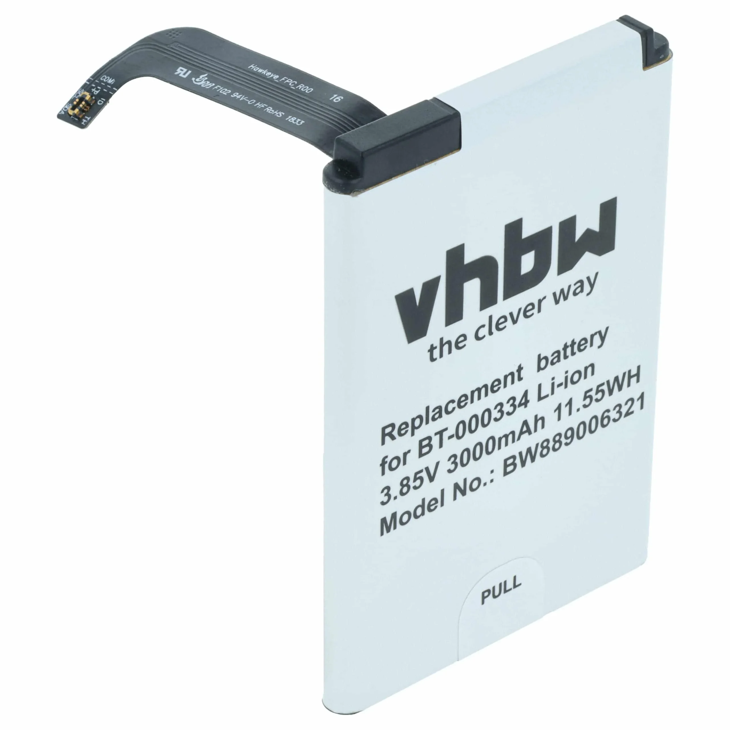 Batterie remplace Zebra 03MAY18, BT-000334, BT-000334-1 pour scanner de code-barre Zebra - 3000mAh 3,85V