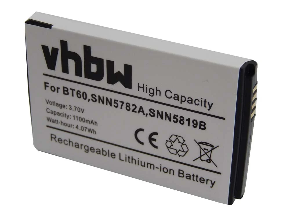 Batterie remplace Motorola BT90, HKLN4440B, BT110, BT60 téléphone portable Motorola - 1100mAh 3,7V Li-ion