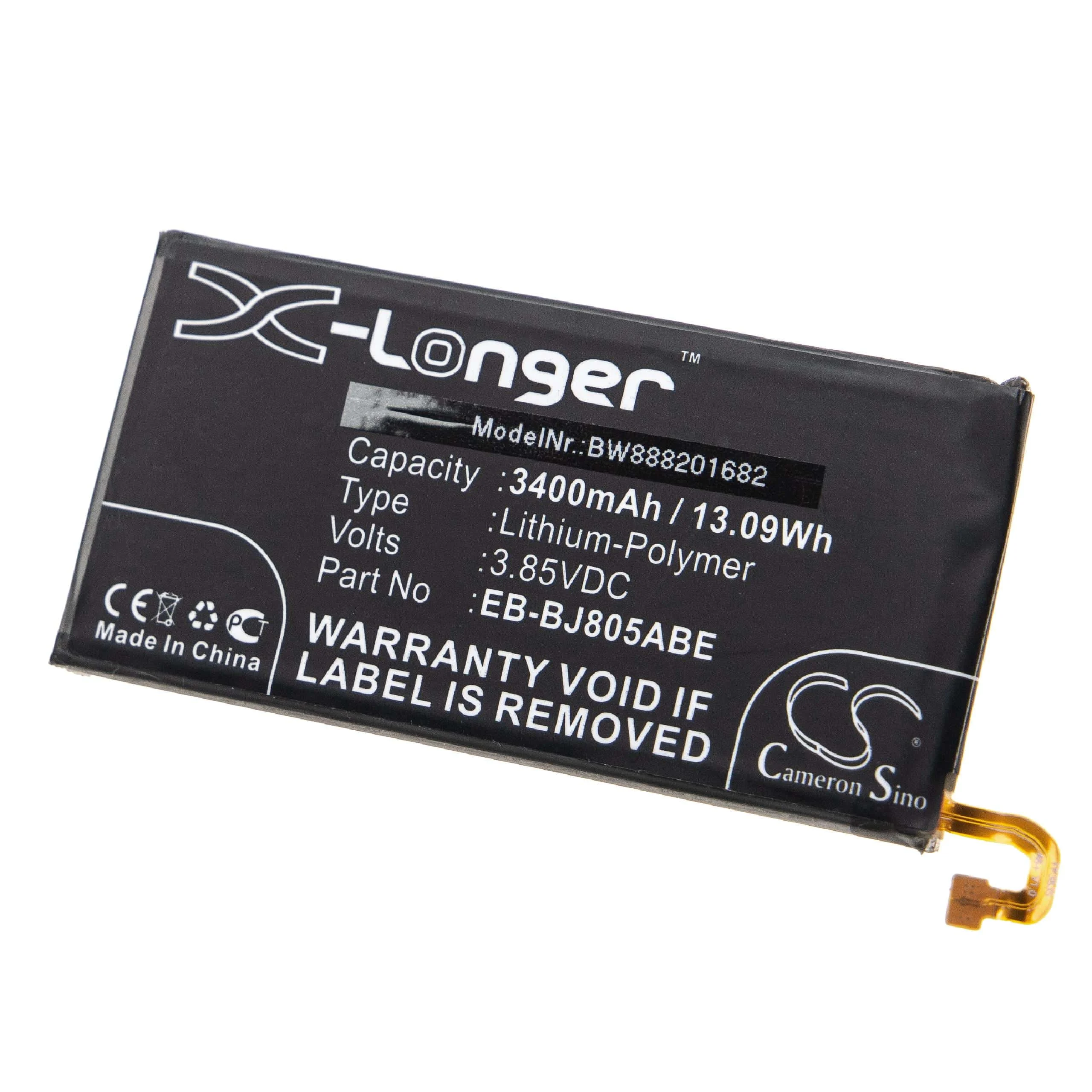 Batterie remplace Samsung EB-BJ805ABE, GH82-16480A téléphone portable Samsung - 3400mAh 3,85V Li-polymère