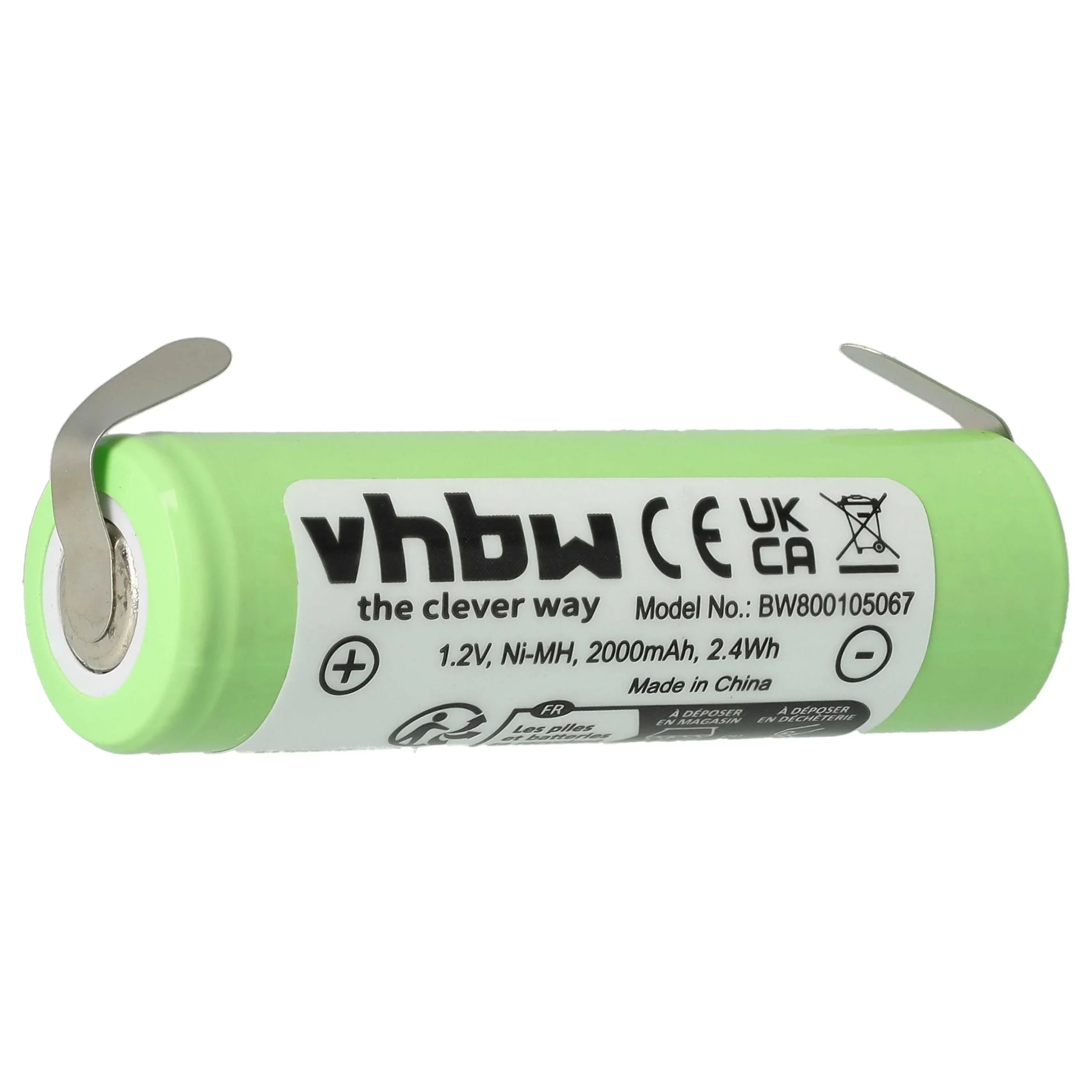 Batterie remplace Philips 422203613480, 138-10584 pour rasoir électrique Philips - 2000mAh 1,2V NiMH