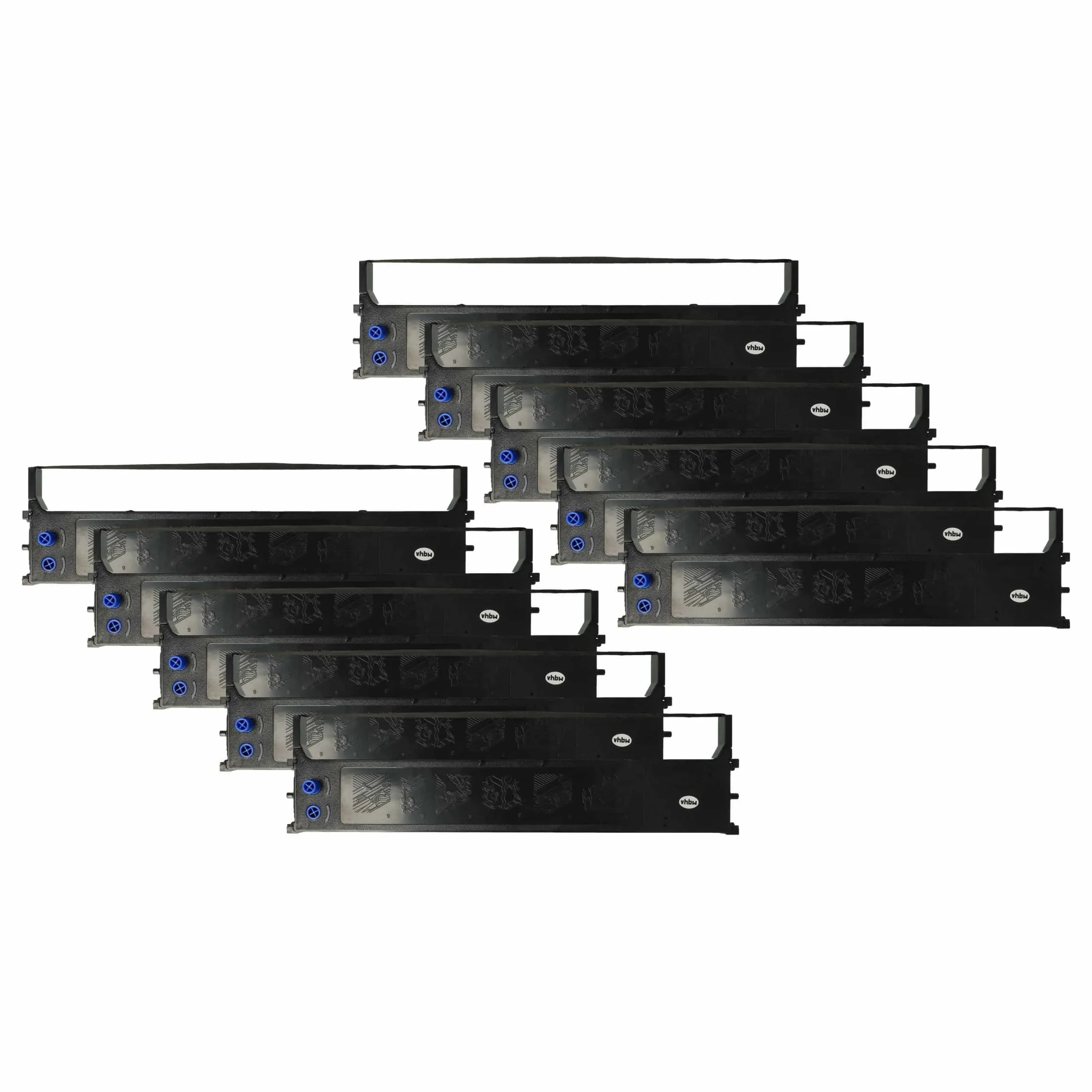 10x Ruban encreur remplace OKI 43571802BE, 43571802 pour imprimante matricielle / étiquette - noir