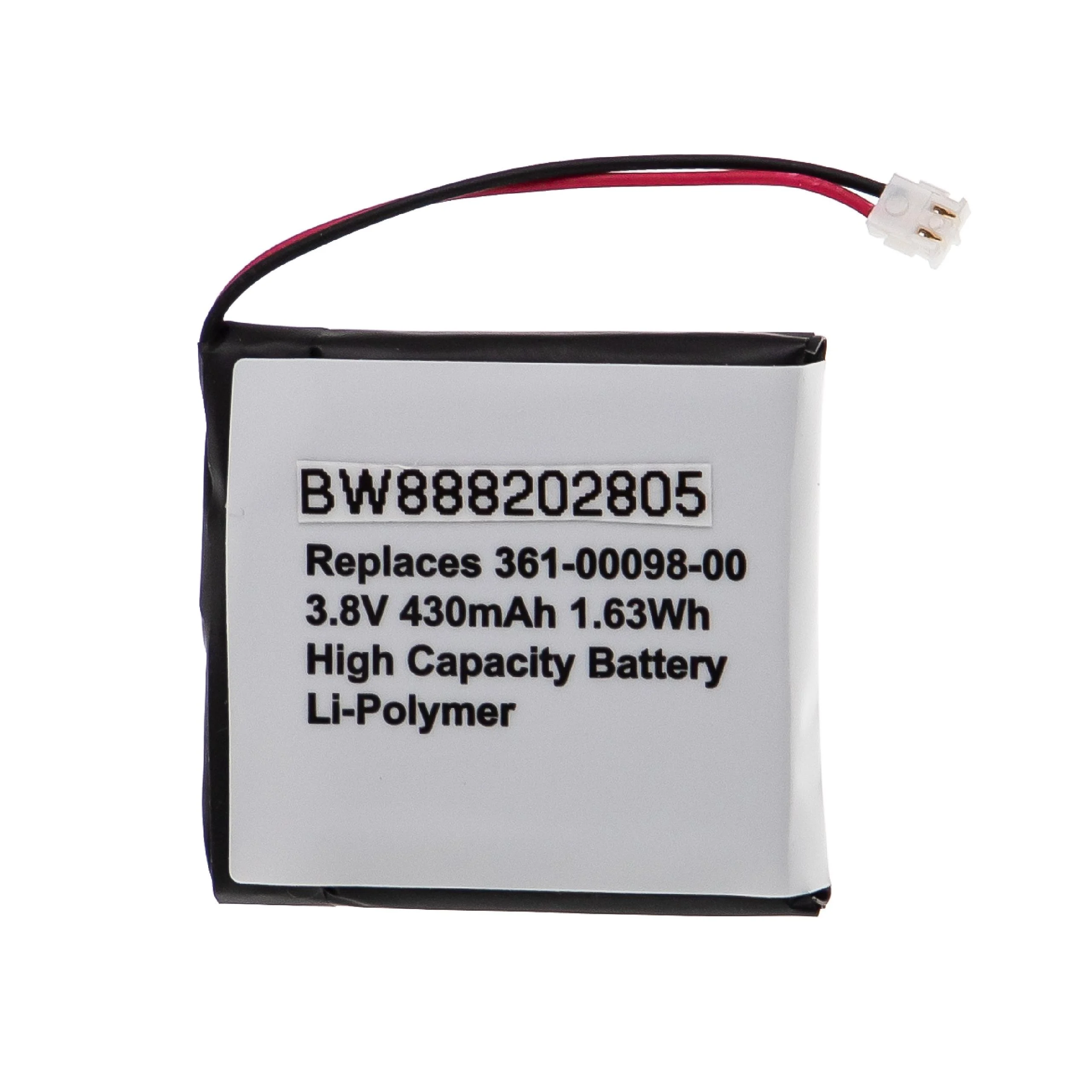 Batterie remplace Garmin 361-00098-00 montre connectée - 430mAh 3,8V Li-polymère