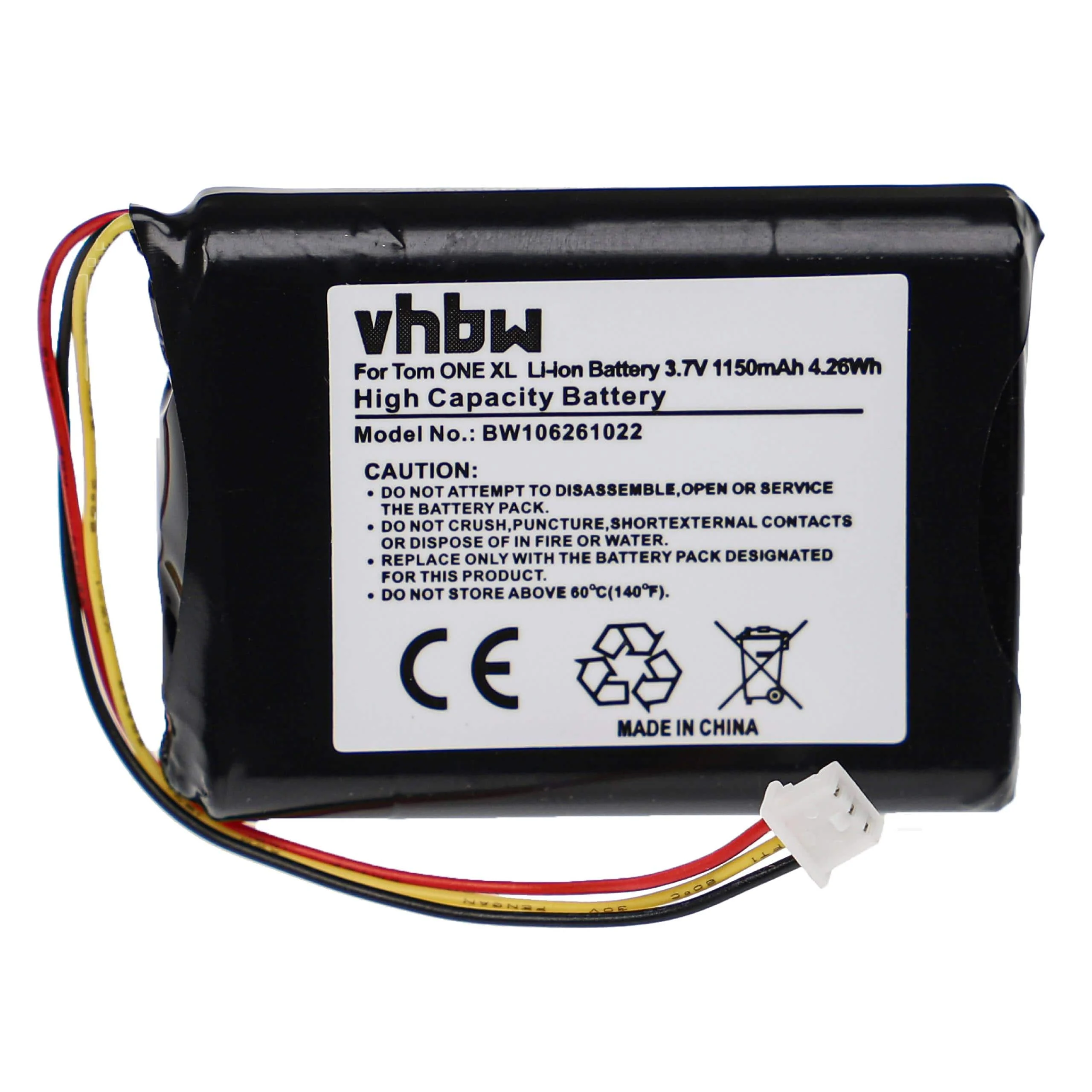 Batterie remplace Maxwell IPC653443 pour navigation GPS TomTom - 1150mAh 3,7V Li-ion