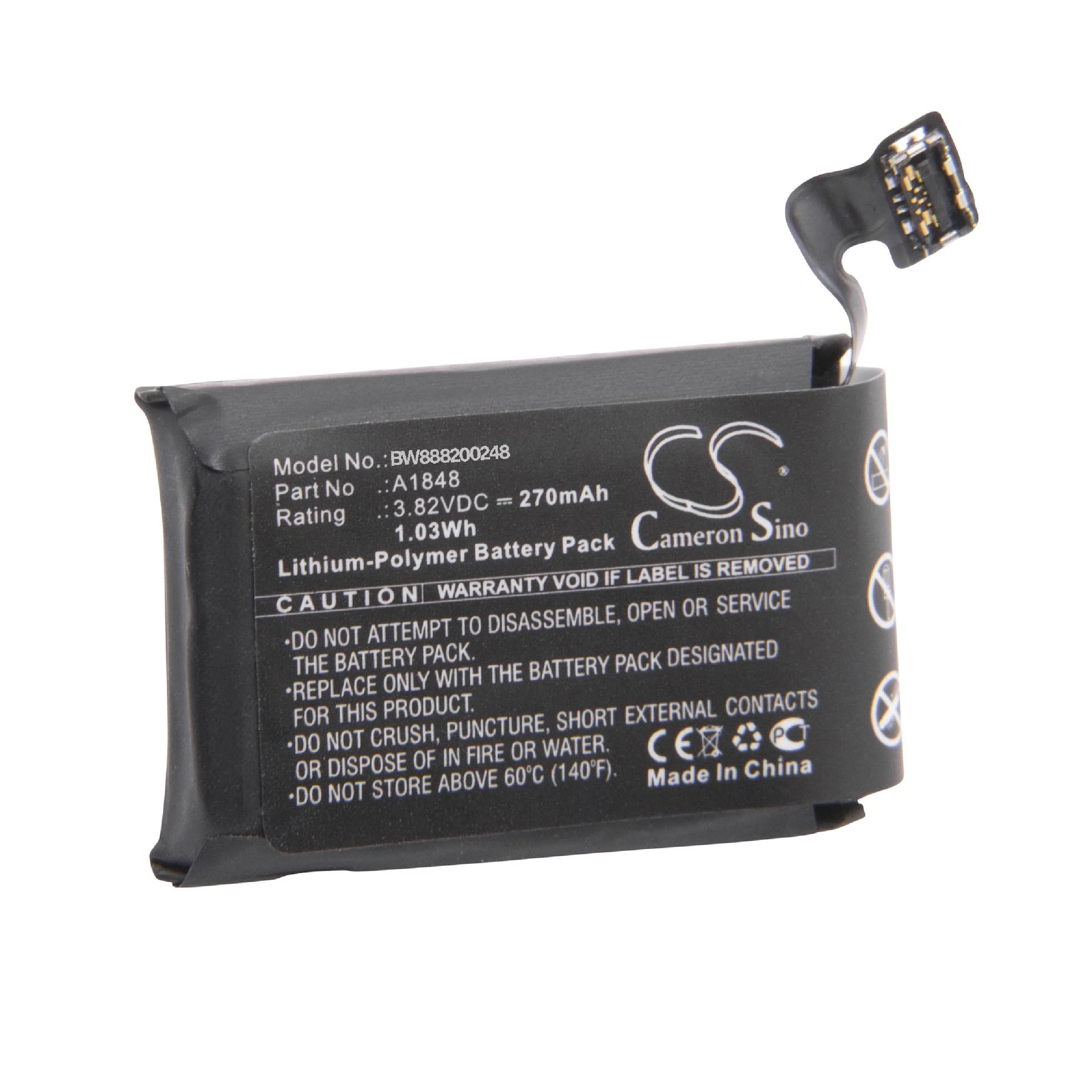 Batterie remplace Apple A1848 montre connectée - 270mAh 3,82V Li-polymère