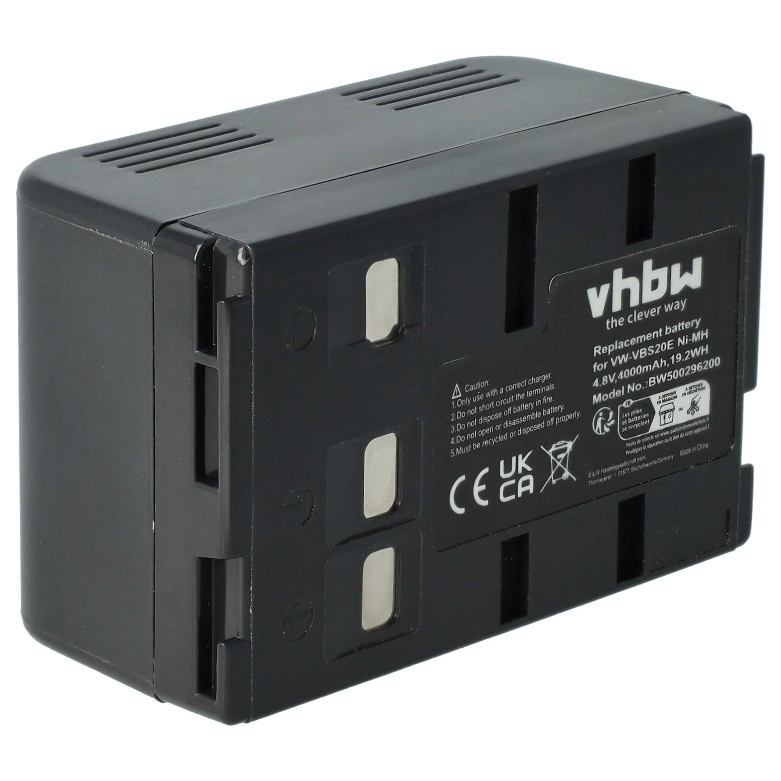 Batterie remplace Panasonic HHR-V211, HHR-V212, P-V212, PV211 pour caméscope Philips- 4000mAh 4,8V NiMH