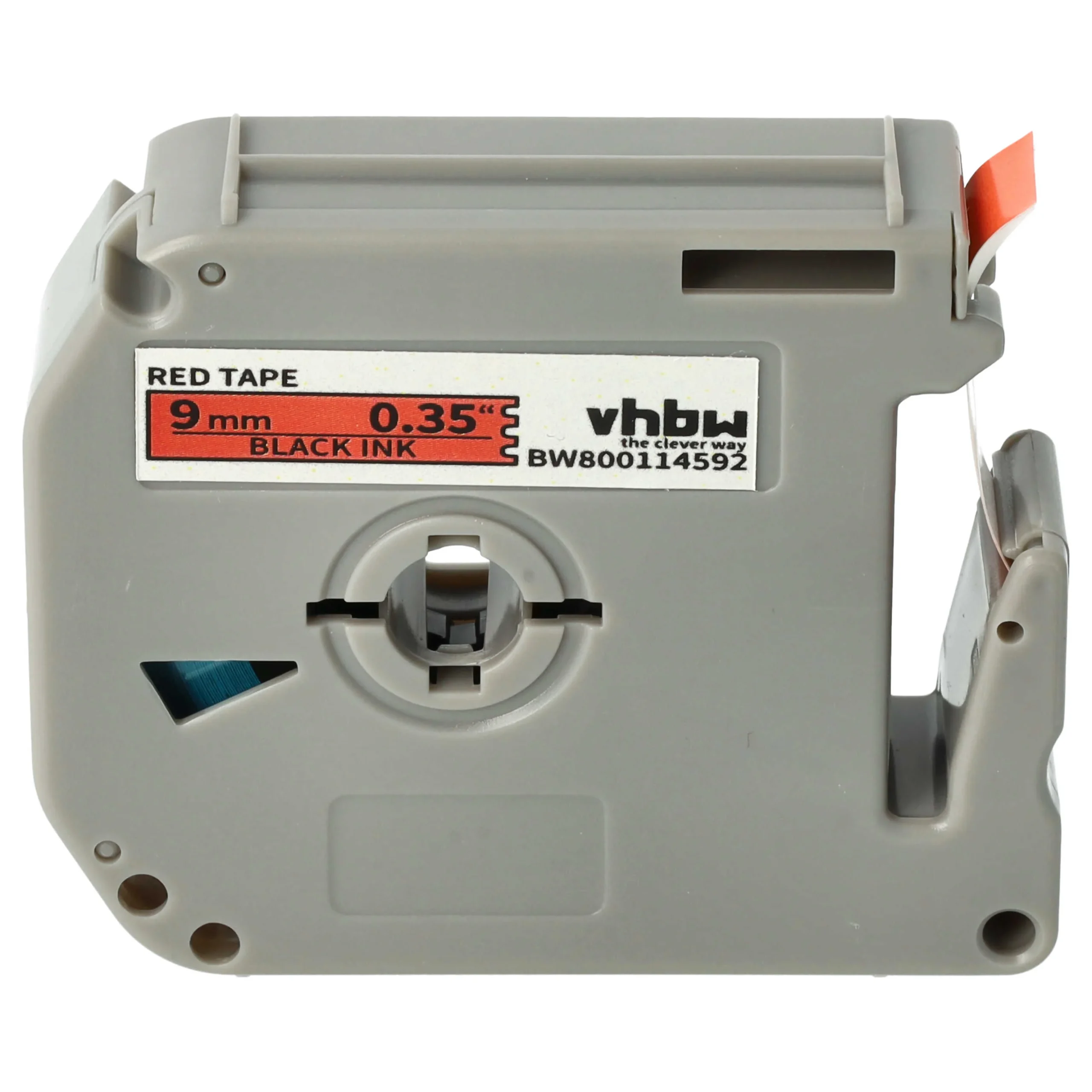 Cassette à ruban remplace Brother M-K421 - 9mm lettrage Noir ruban Rouge, plastique