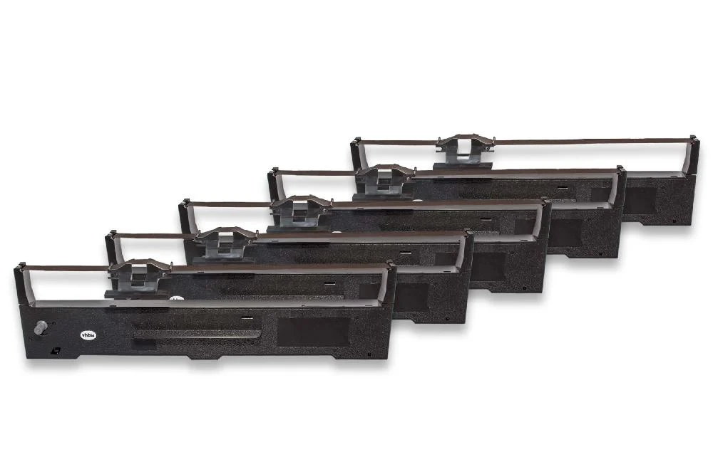 5x Ruban encreur remplace Epson C13S015337 pour imprimante matricielle / étiquette - noir
