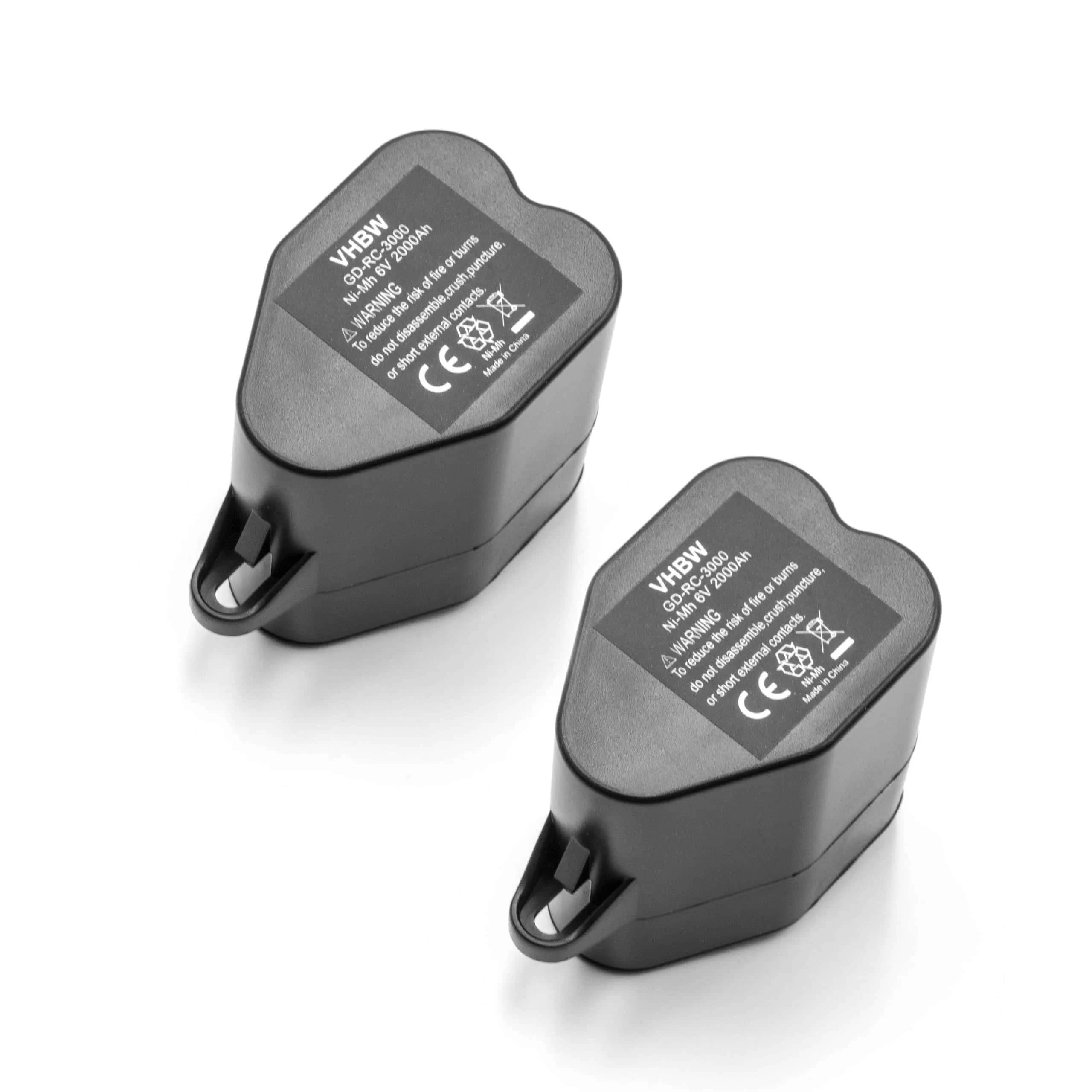 2x Batteries remplace 2.891-029.0 pour robot aspirateur Kärcher - 2000mAh 6V NiMH
