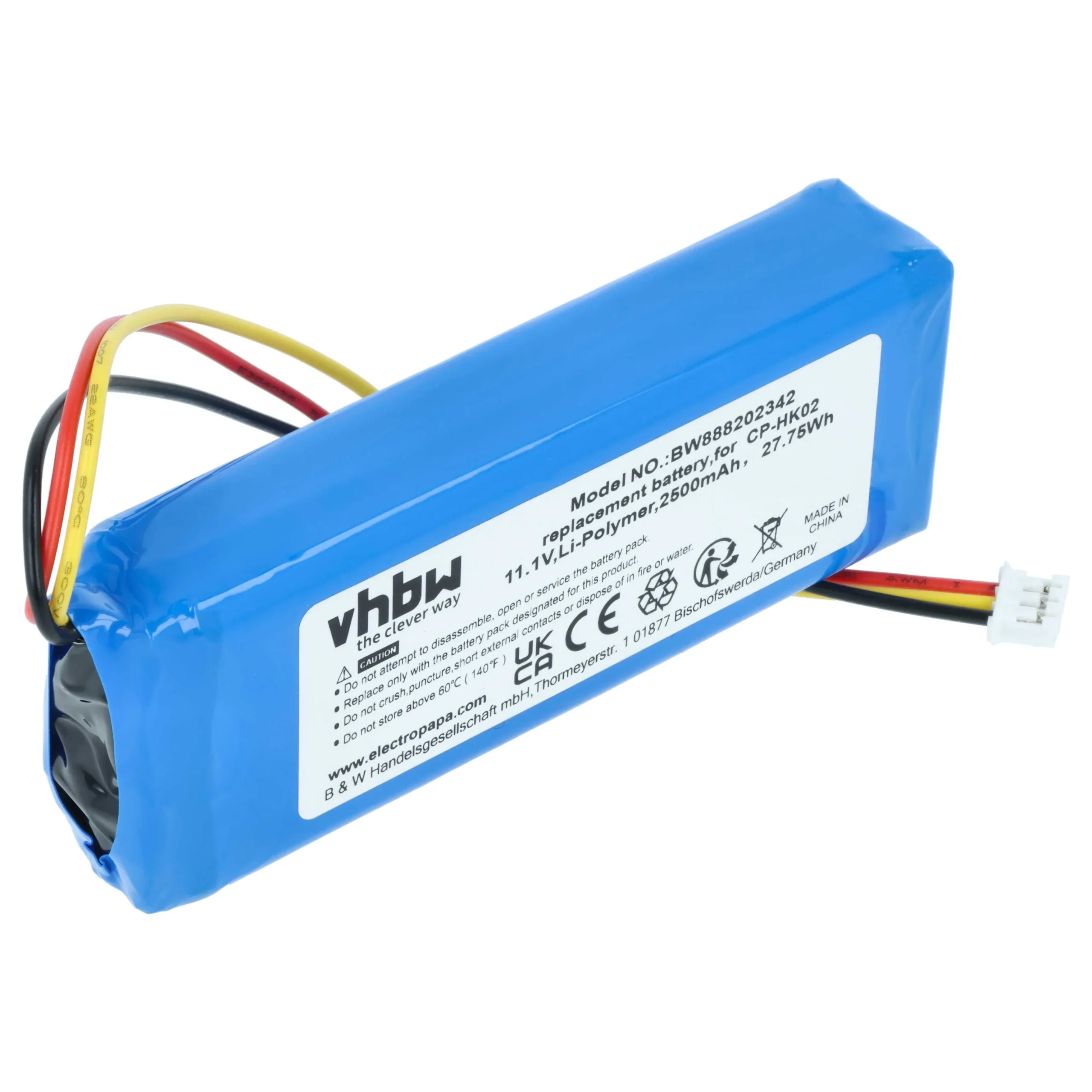 Batterie remplace Harman Kardon CP-HK02, PR-633496 enceinte Harman Kardon - 2500mAh 11,1V Li-polymère
