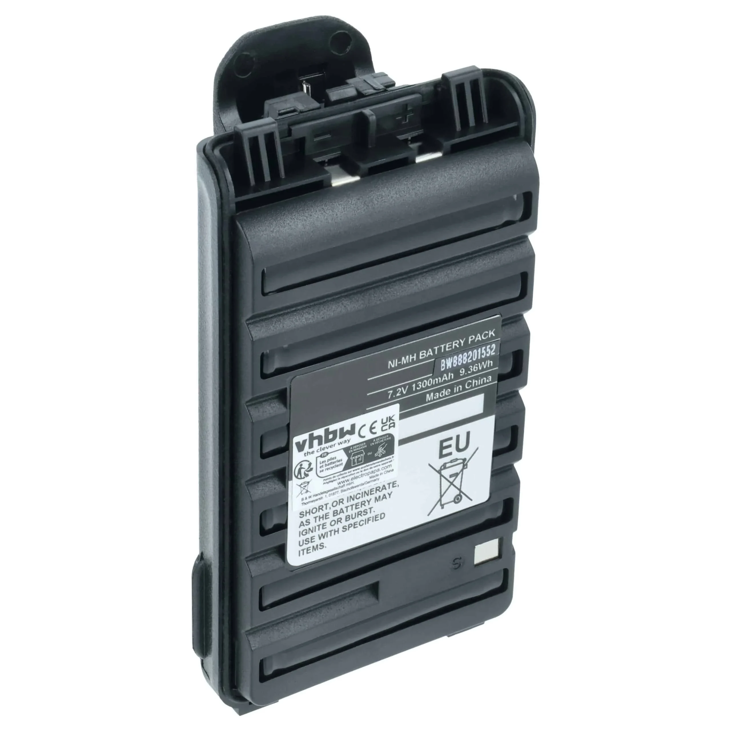 Batterie remplace Icom BP264, BP-264 pour radio talkie-walkie Icom- 1300mAh 7,2V NiMH