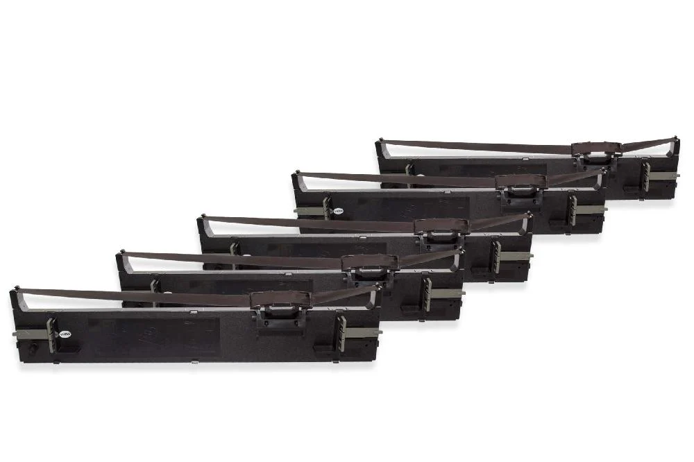 5x Ruban encreur remplace Epson S015610, C13S015610 pour imprimante matricielle / étiquette - noir