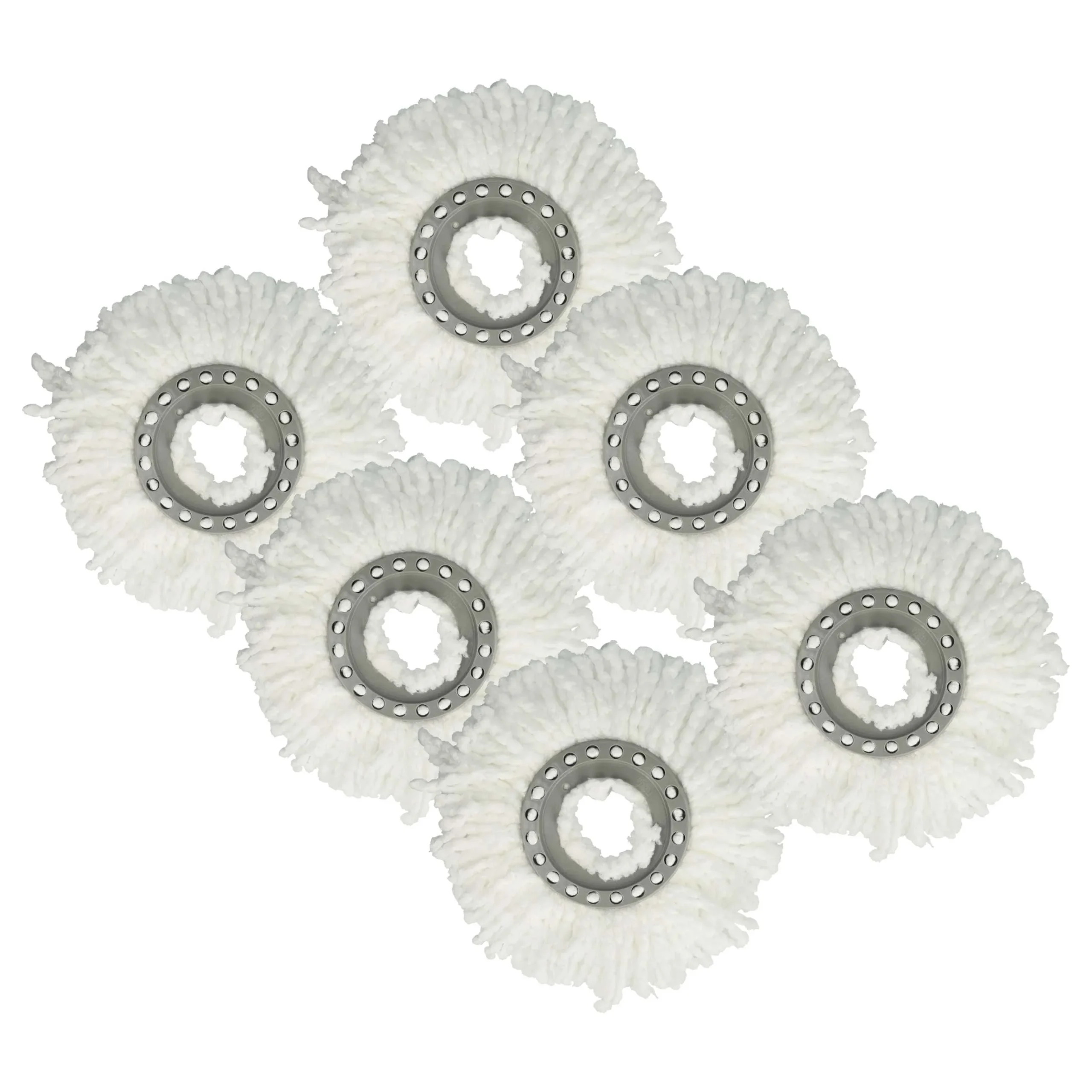 6x Lingette remplace Leifheit 52094 pour balais serpillère Leifheit - microfibre, blanc