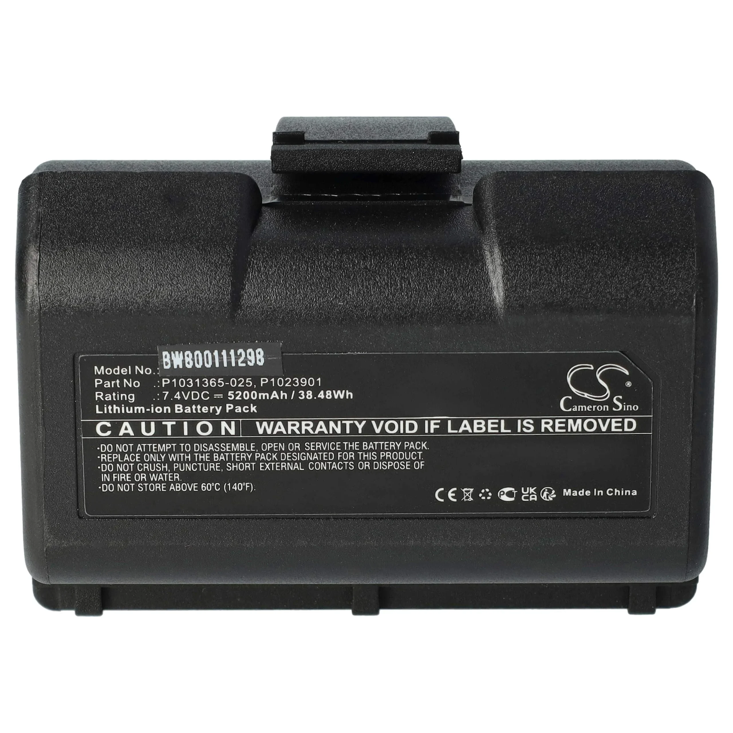 Batterie remplace Zebra AT16004, BTRY-MPP-34MA1-01 pour imprimante Zebra - 5200mAh 7,4V Li-ion