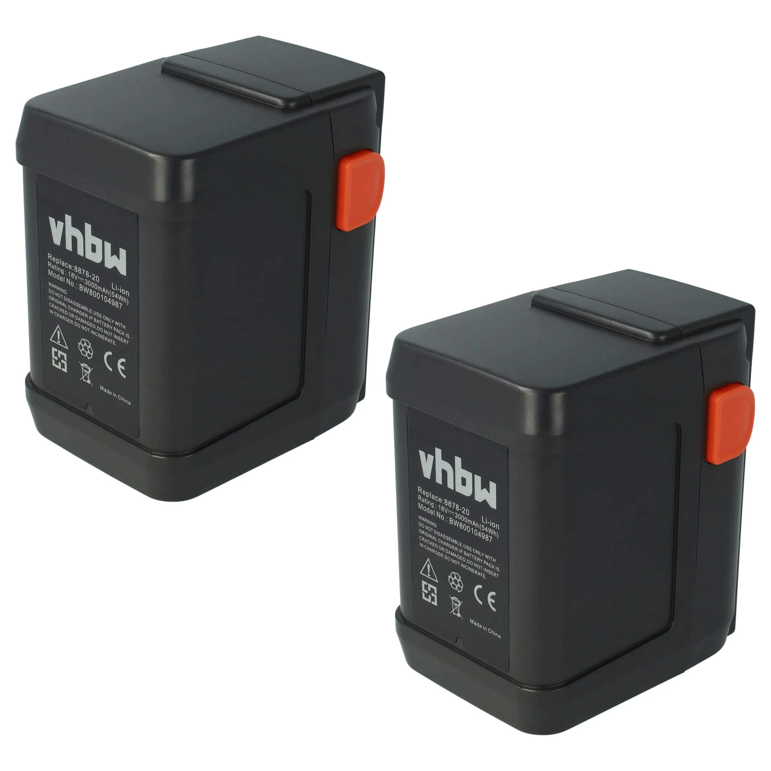 2x Batteries remplace Gardena 8835-20, 8835, 8835-00.701.00 pour outil de jardinage - 3000mAh 18V Li-ion