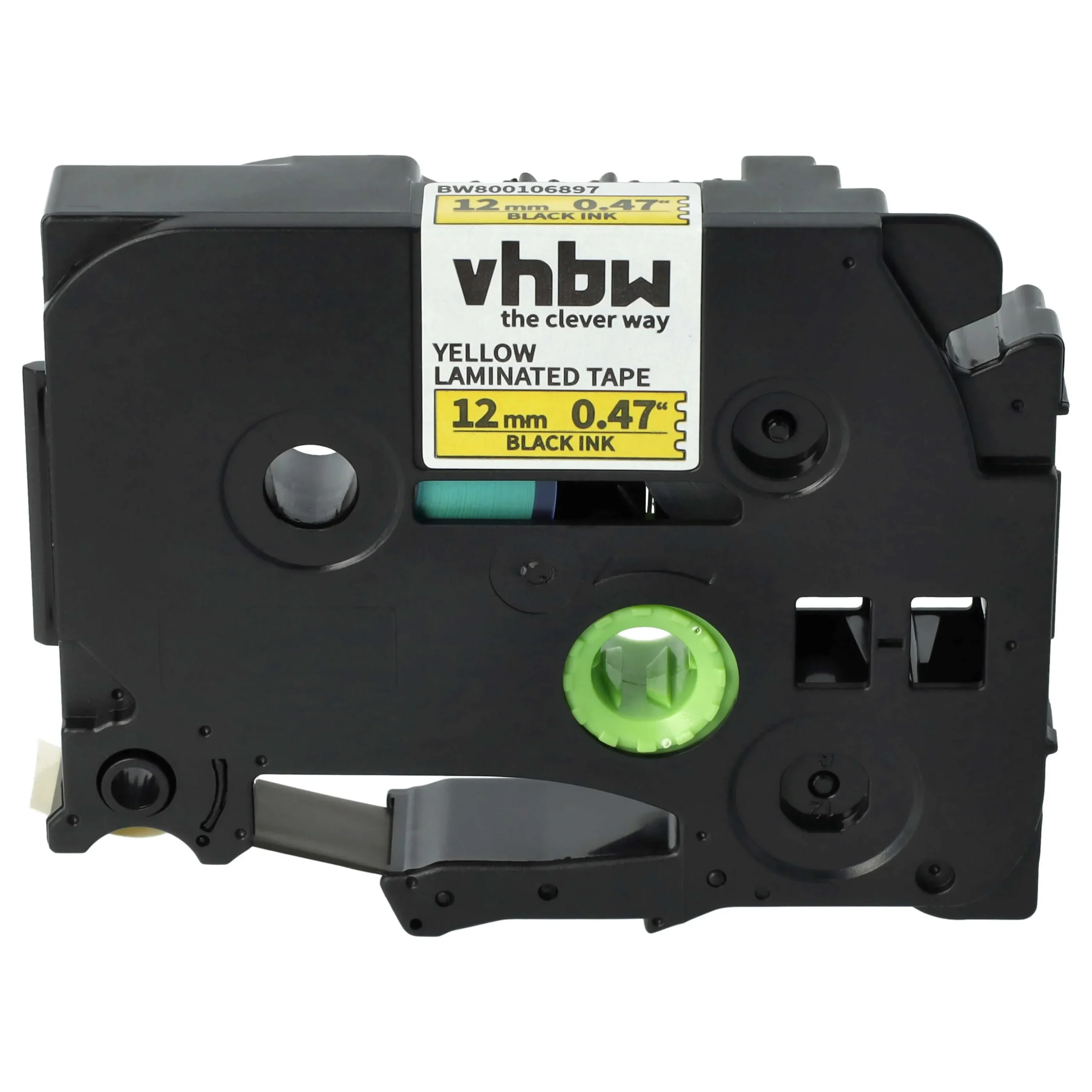 Cassette à ruban remplace Brother TZ-631, TZE-631 - 12mm lettrage Noir ruban Jaune, plastique