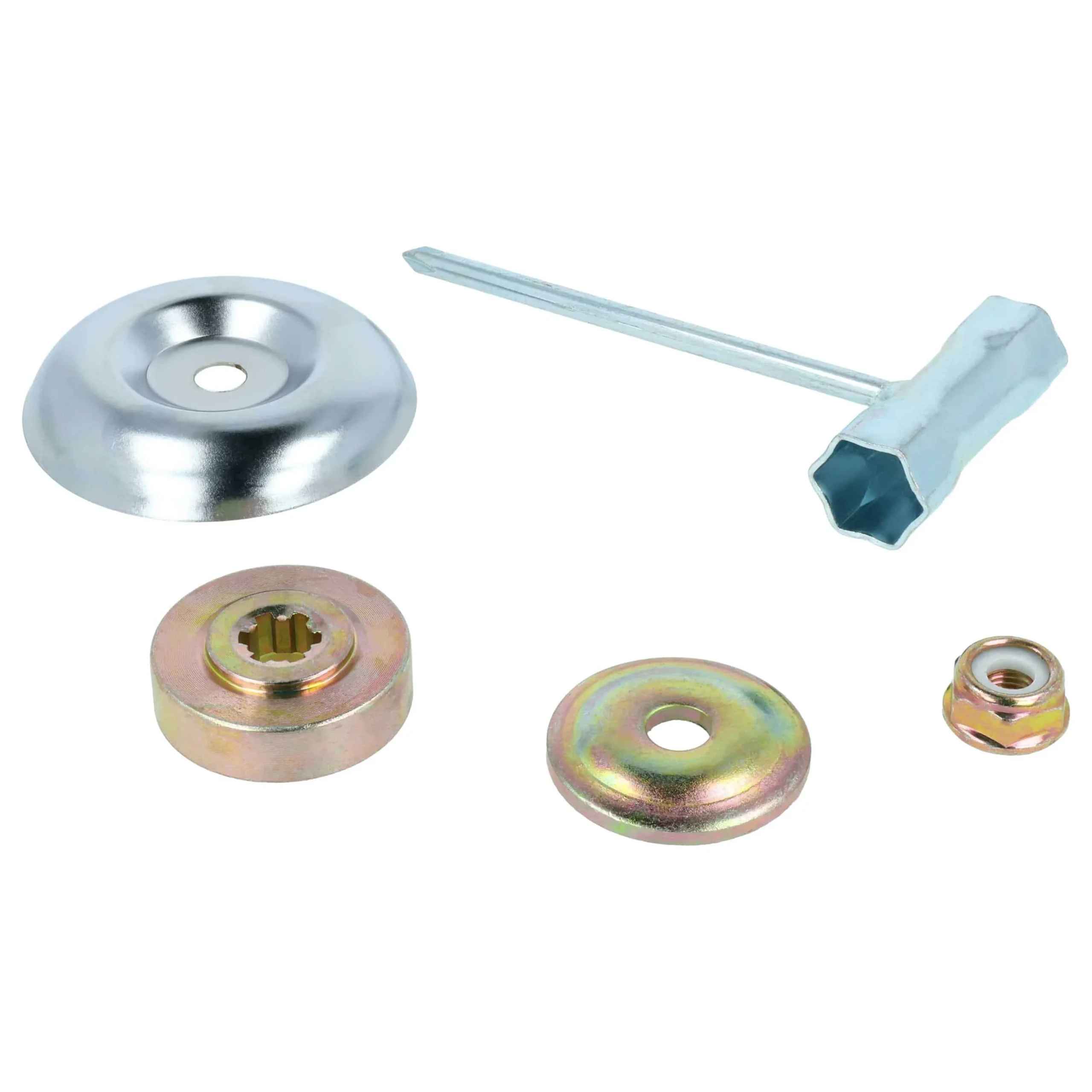 Kit de fixation 5 pcs pour brosse de désherbage Dolmar, Honda, Kawasaki, Makita pour rotofil - vhbw
