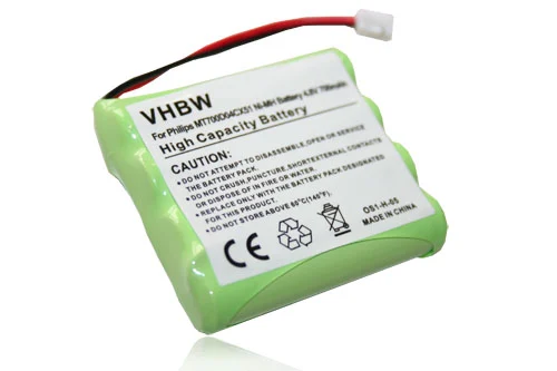 Batterie remplace Philips MT700D04CX51 pour moniteur bébé Philips - 700mAh 4,8V NiMH