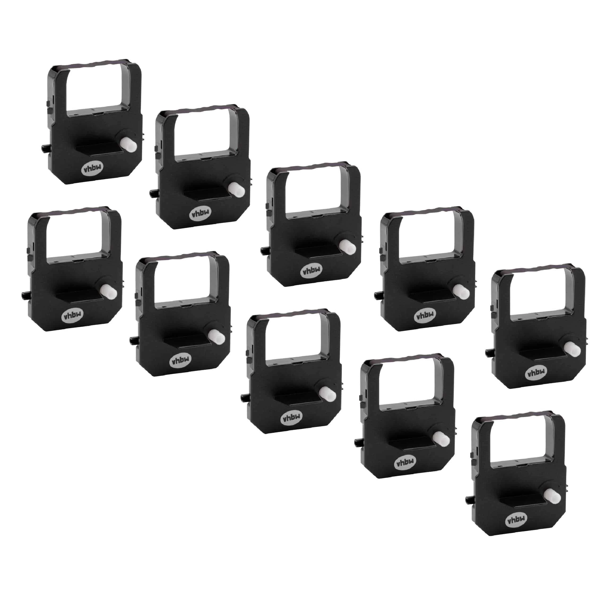 10x Ruban encreur pour imprimante matricielle / étiquette Acroprint - noir
