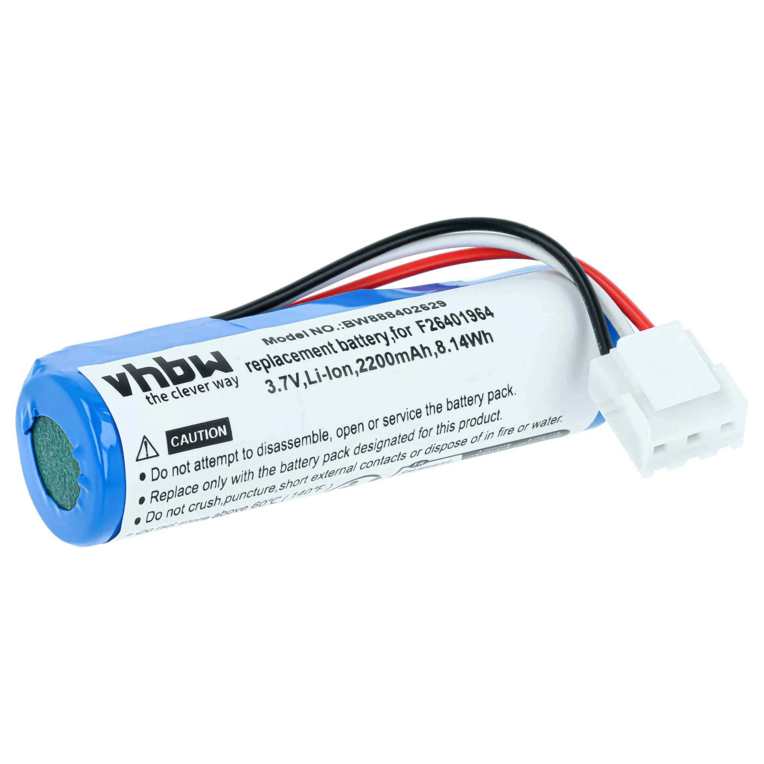 Batterie remplace Ingenico 296110884, 295006044, F26401964 pour lecteur de carte Newland - 2200mAh 3,7V Li-ion