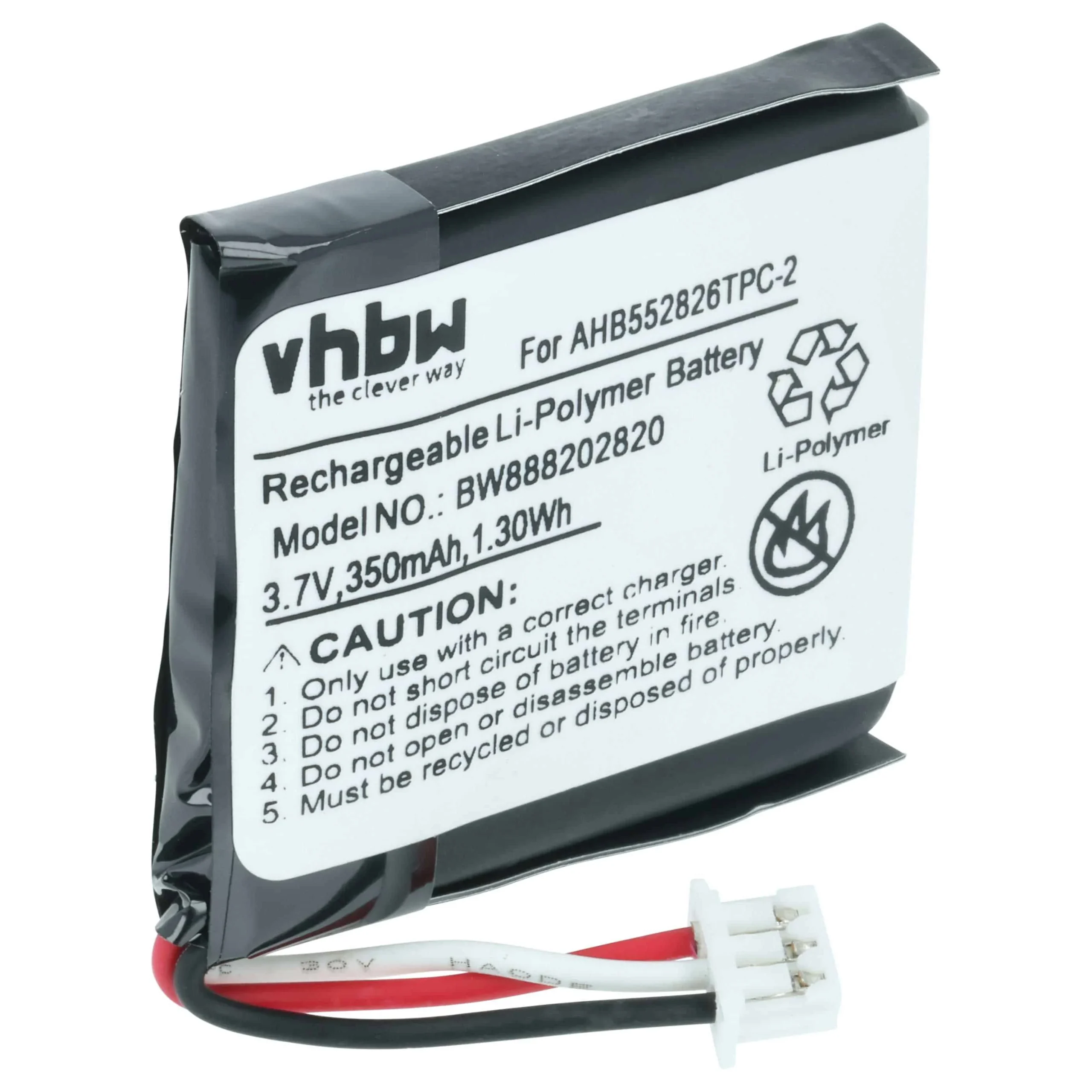 Batterie remplace Sennheiser AHB552826TPC casque audio Sennheiser - 360mAh 3,7V Li-polymère