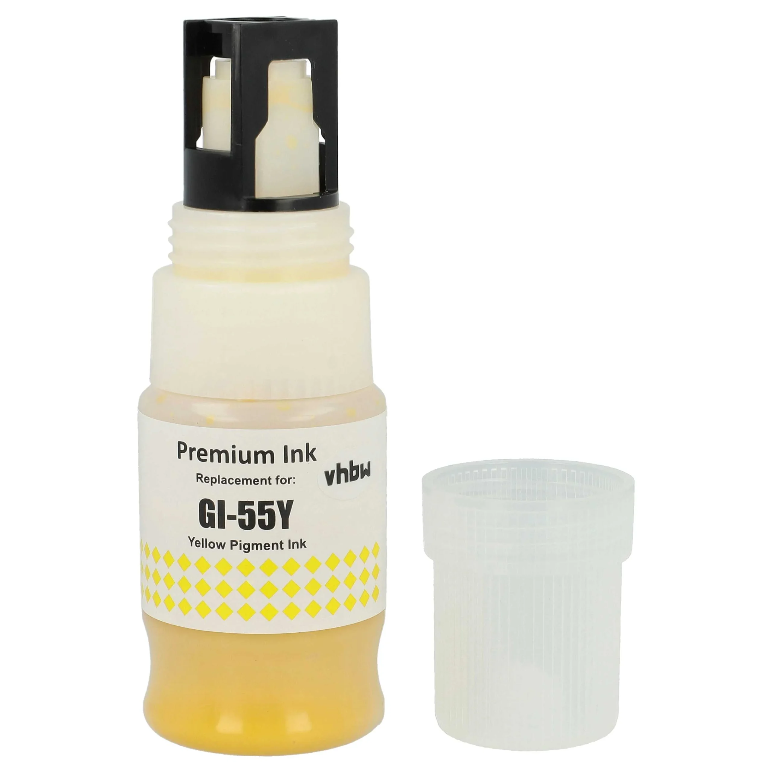 Encre rechargable jaune remplace Canon 6291C001, GI-55Y pour imprimante Canon - Pigmentée, 40ml