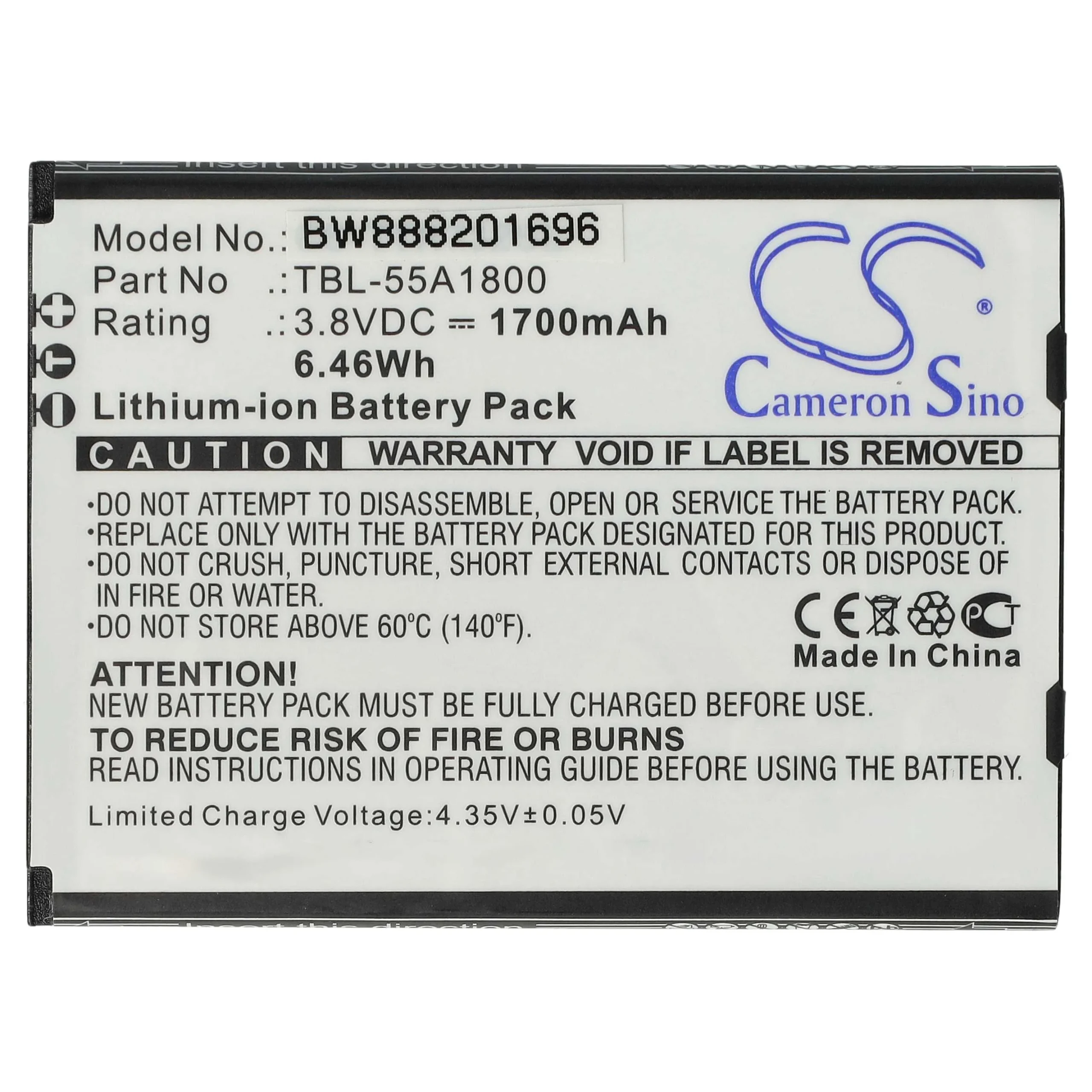Batterie remplace TP-Link TBL-55A1800, TBL-55A2000 routeur modem - 1700mAh 3,8V Li-ion