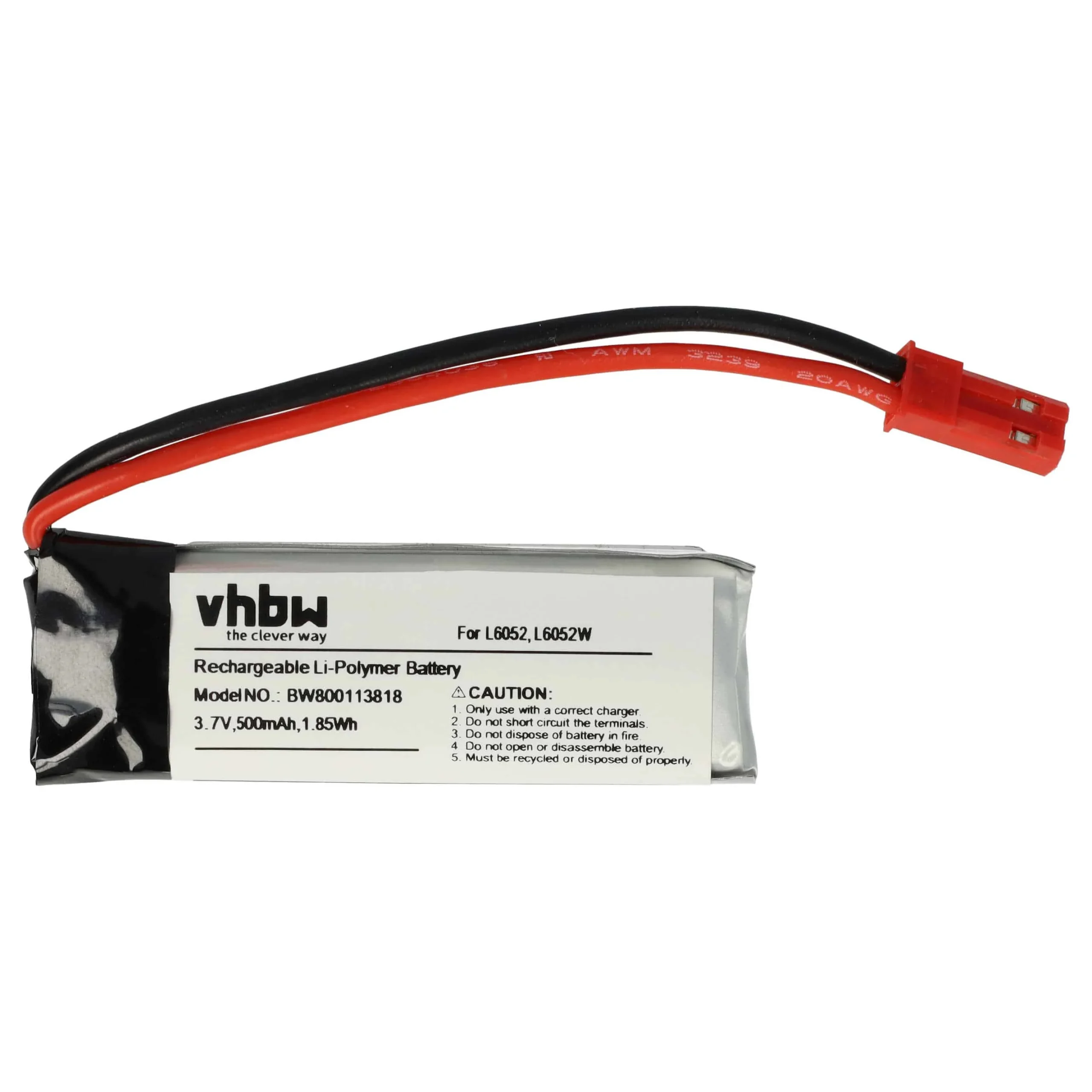 Batterie pour drone Lishi Toys L6052, L6052W- 500mAh 3,7V Li-ion