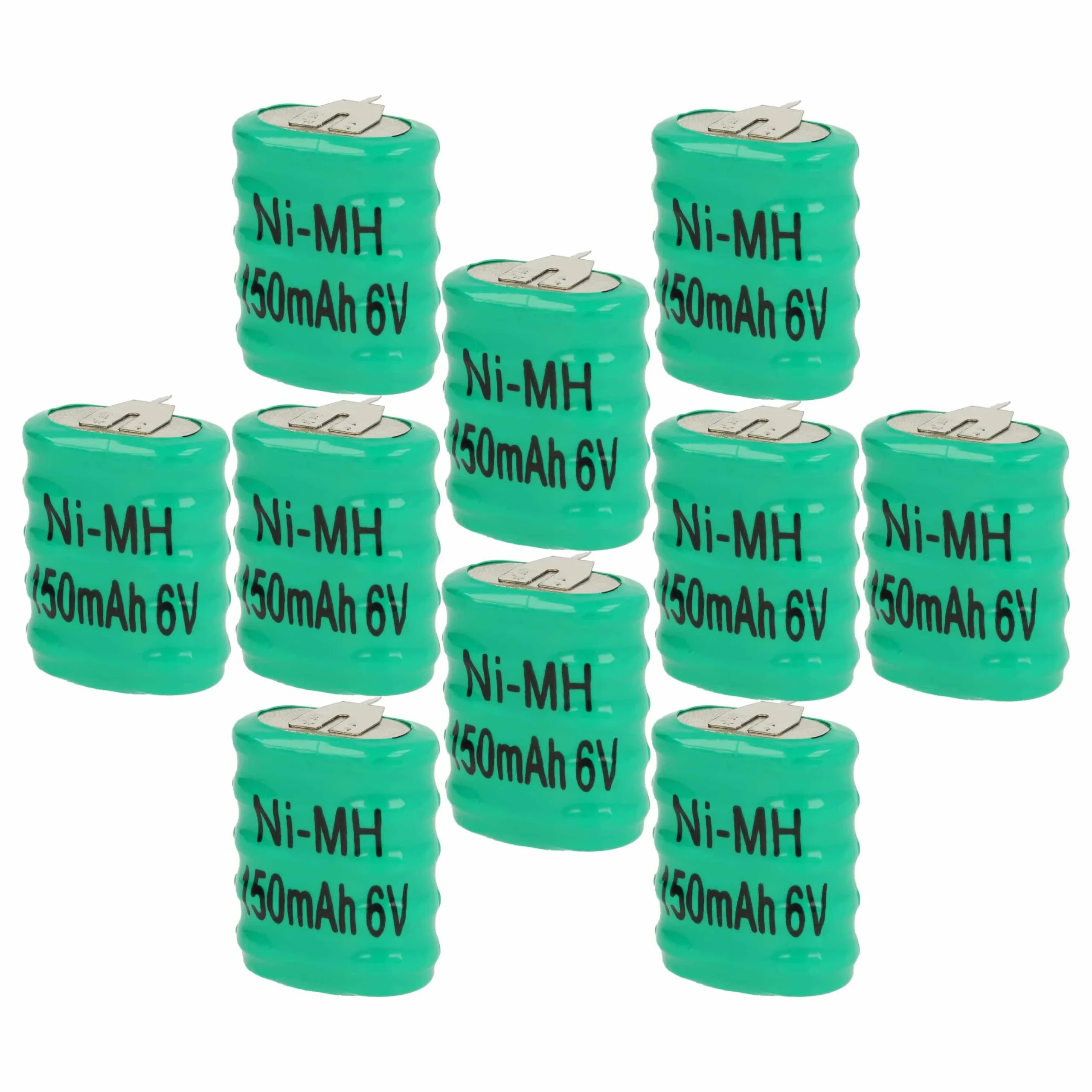 10x Piles bouton de type 5/V150H pour le modélisme et autres - 150mAh 6V NiMH