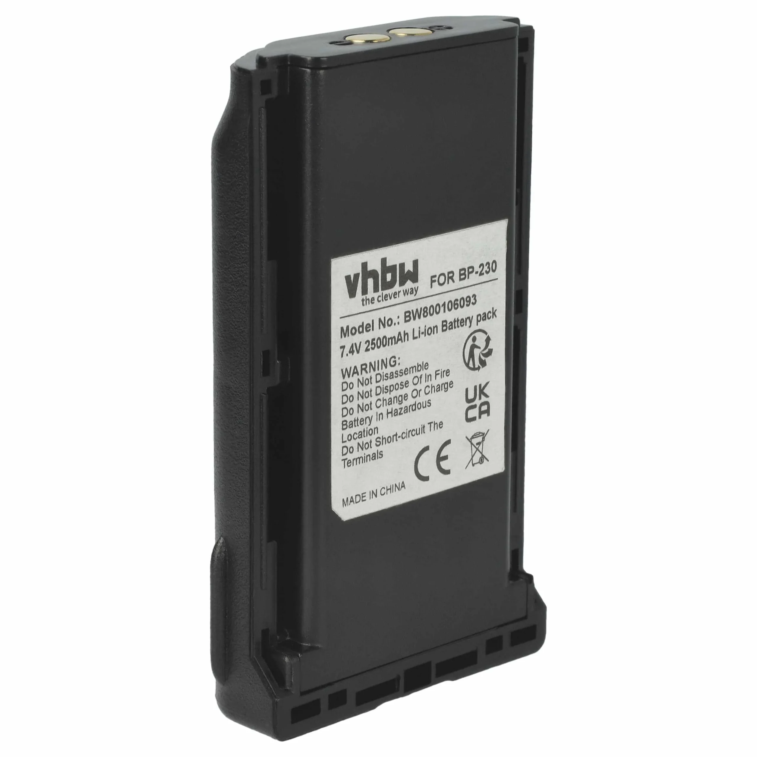 Batterie remplace Icom BJ-2000, BP-231, BP-230, BP-230N pour radio talkie-walkie Icom- 2500mAh 7,4V Li-ion