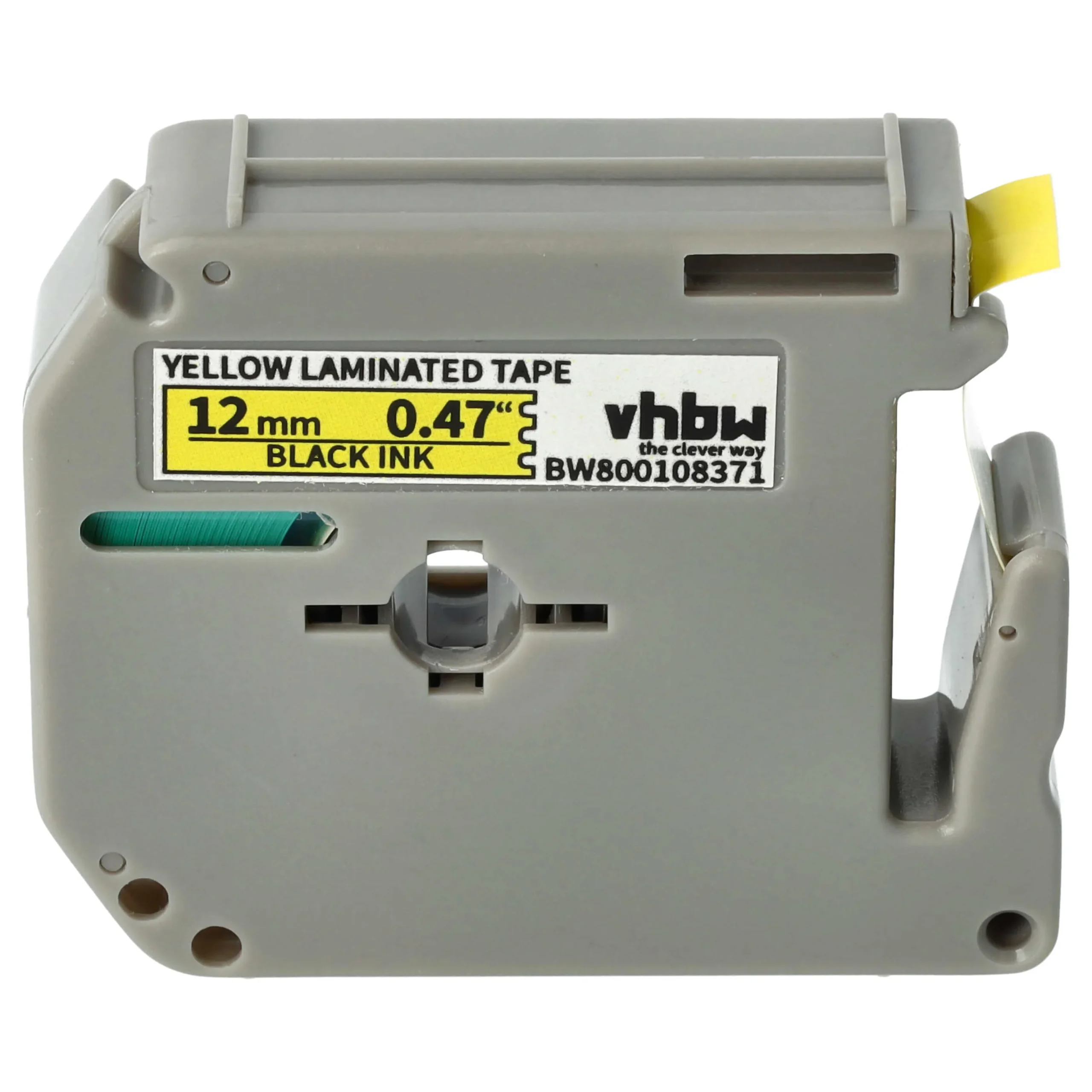 Cassette à ruban remplace Brother M-K631 - 12mm lettrage Noir ruban Jaune, plastique