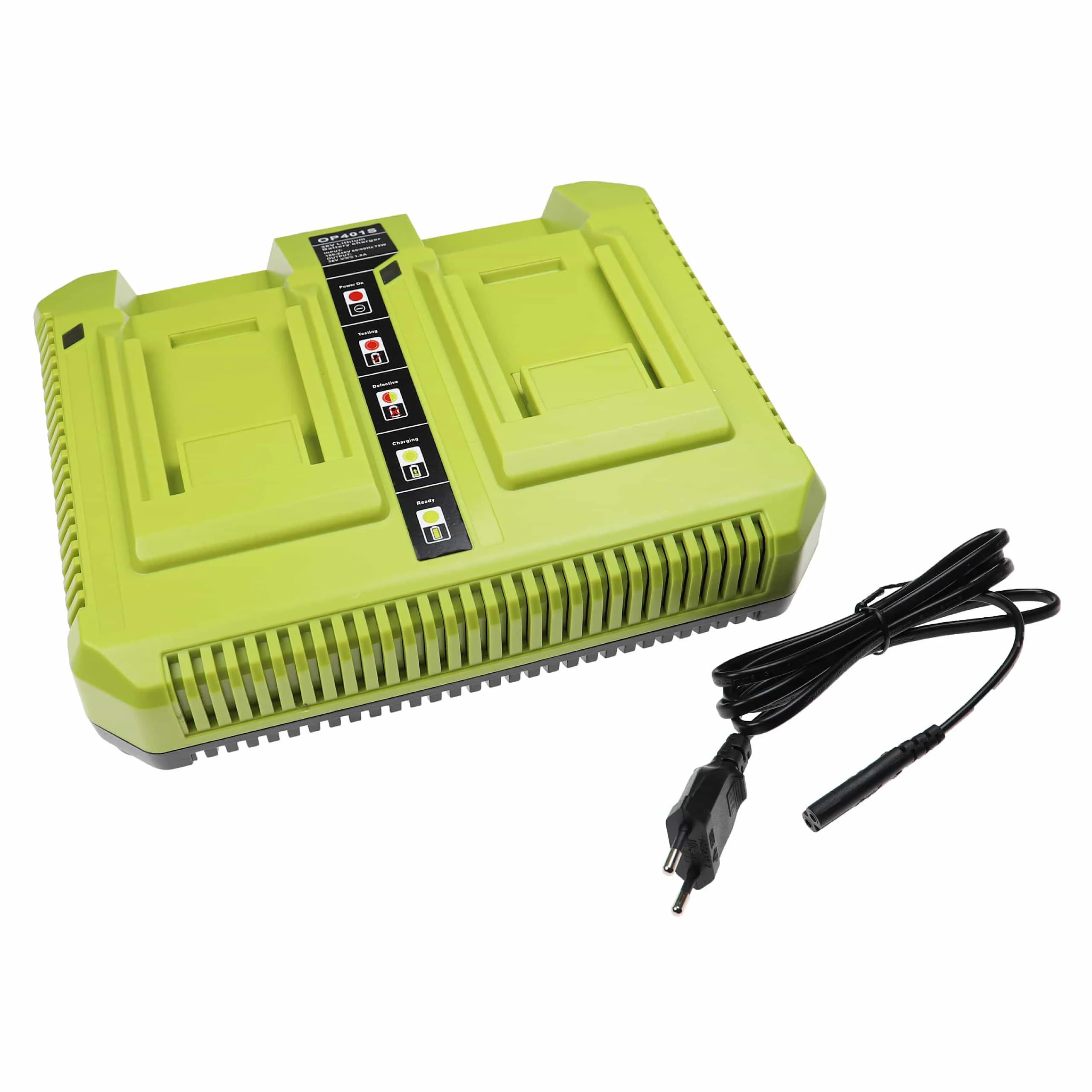 Chargeur double pour batterie d'outil électrique / tondeuse Ryobi RY40100 - Li-ion, 1,8A