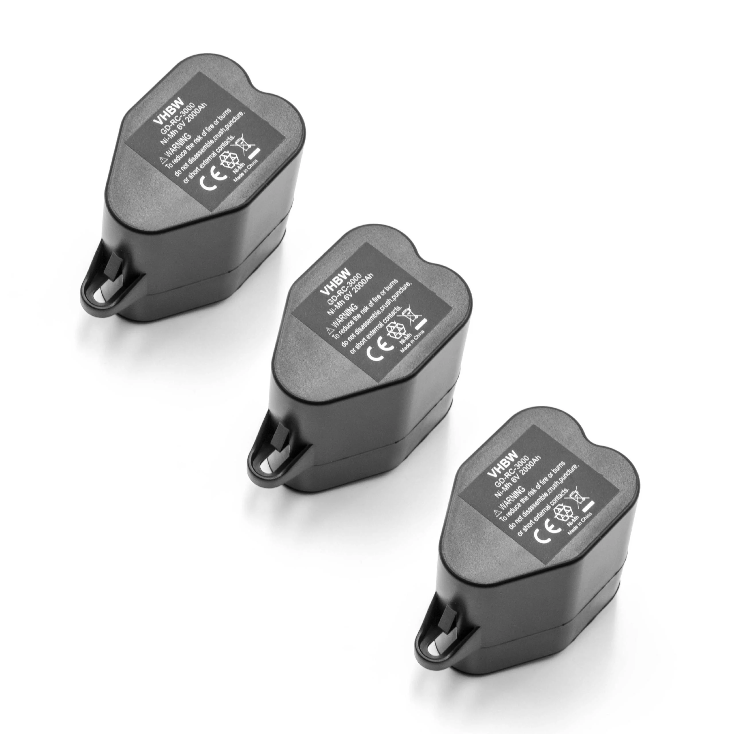 3x Batteries remplace 2.891-029.0 pour robot aspirateur Kärcher - 2000mAh 6V NiMH