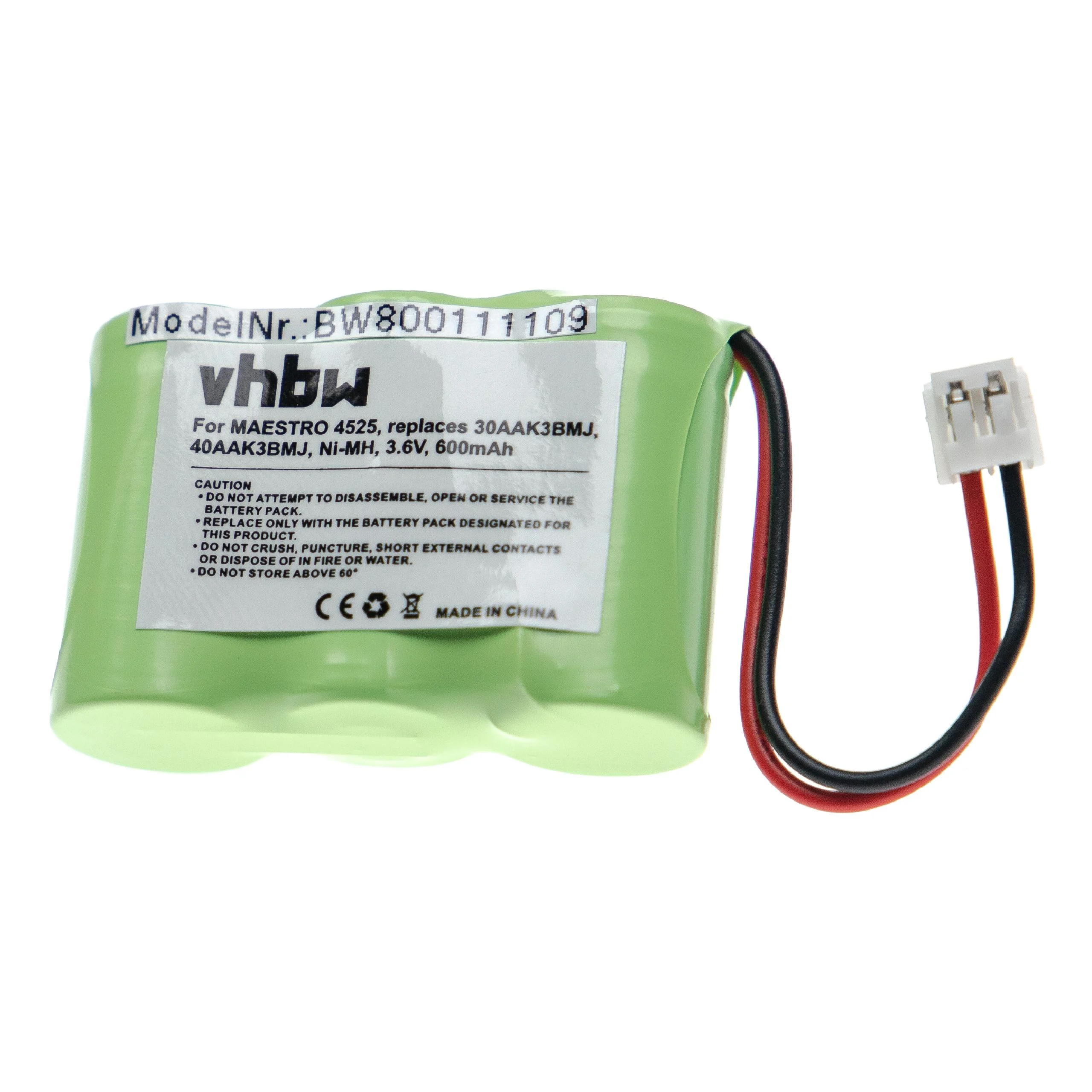 Batterie remplace 30AAK3BMJ, 40AAK3BMJ, 3N270AA, 60AAH3BMJ pour téléphone Belkin - 600mAh 3,6V NiMH