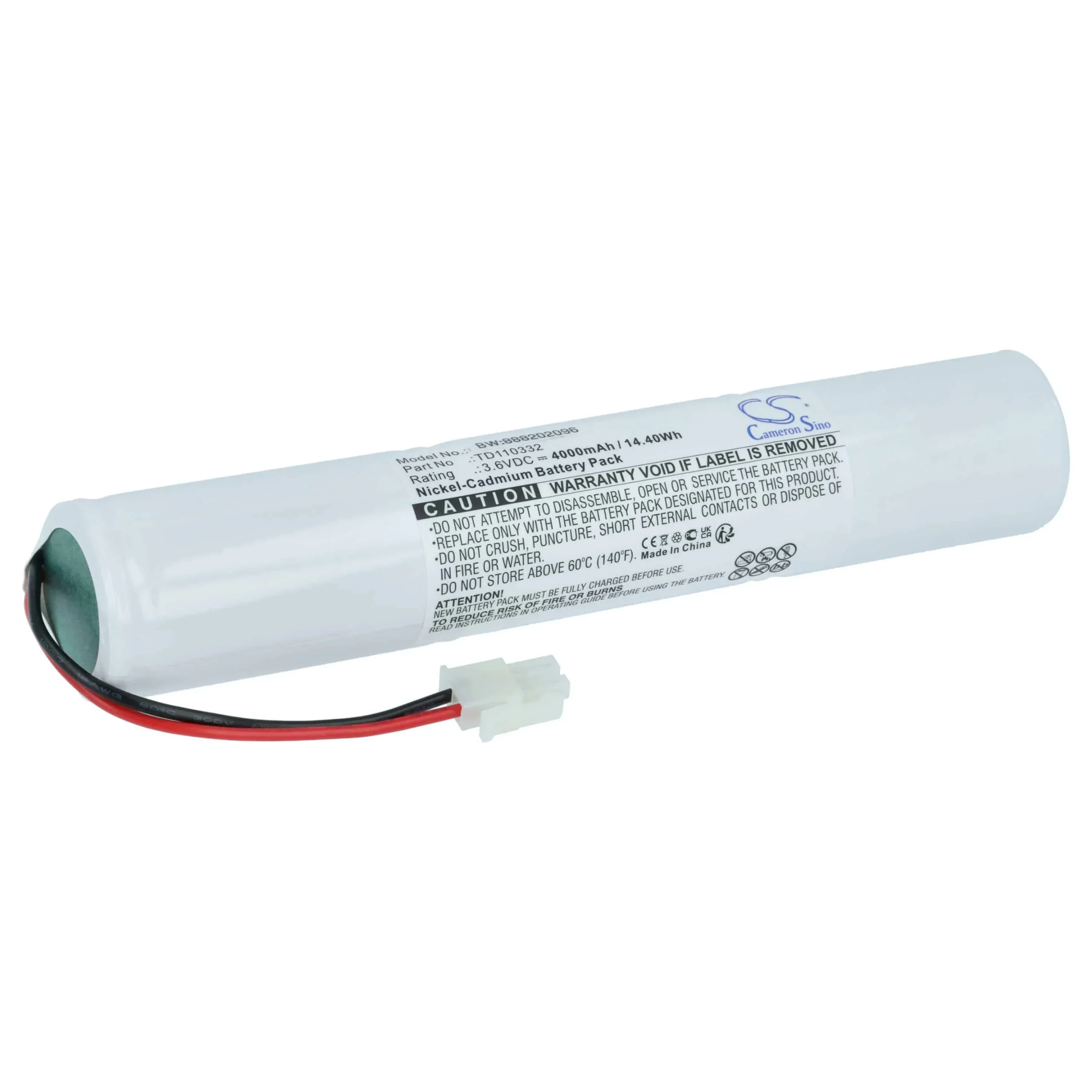 Batterie remplace Schneider 329056000, TD110332 pour éclairage de secours Schneider - 4000mAh 3,6V NiCd