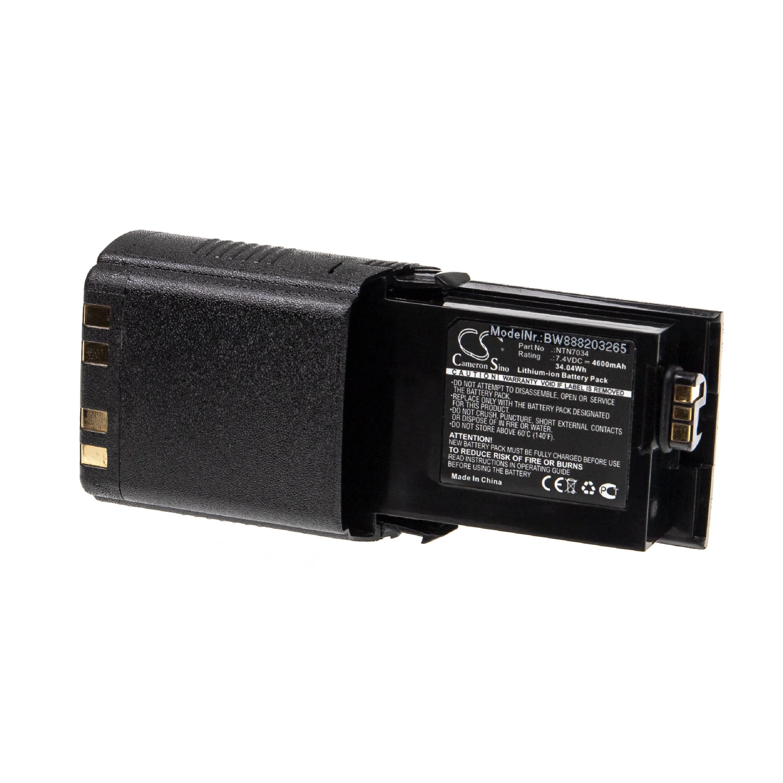 Batterie remplace Motorola NNTN7034A, NNTN7034B pour radio talkie-walkie Motorola- 4600mAh 7,4V Li-ion