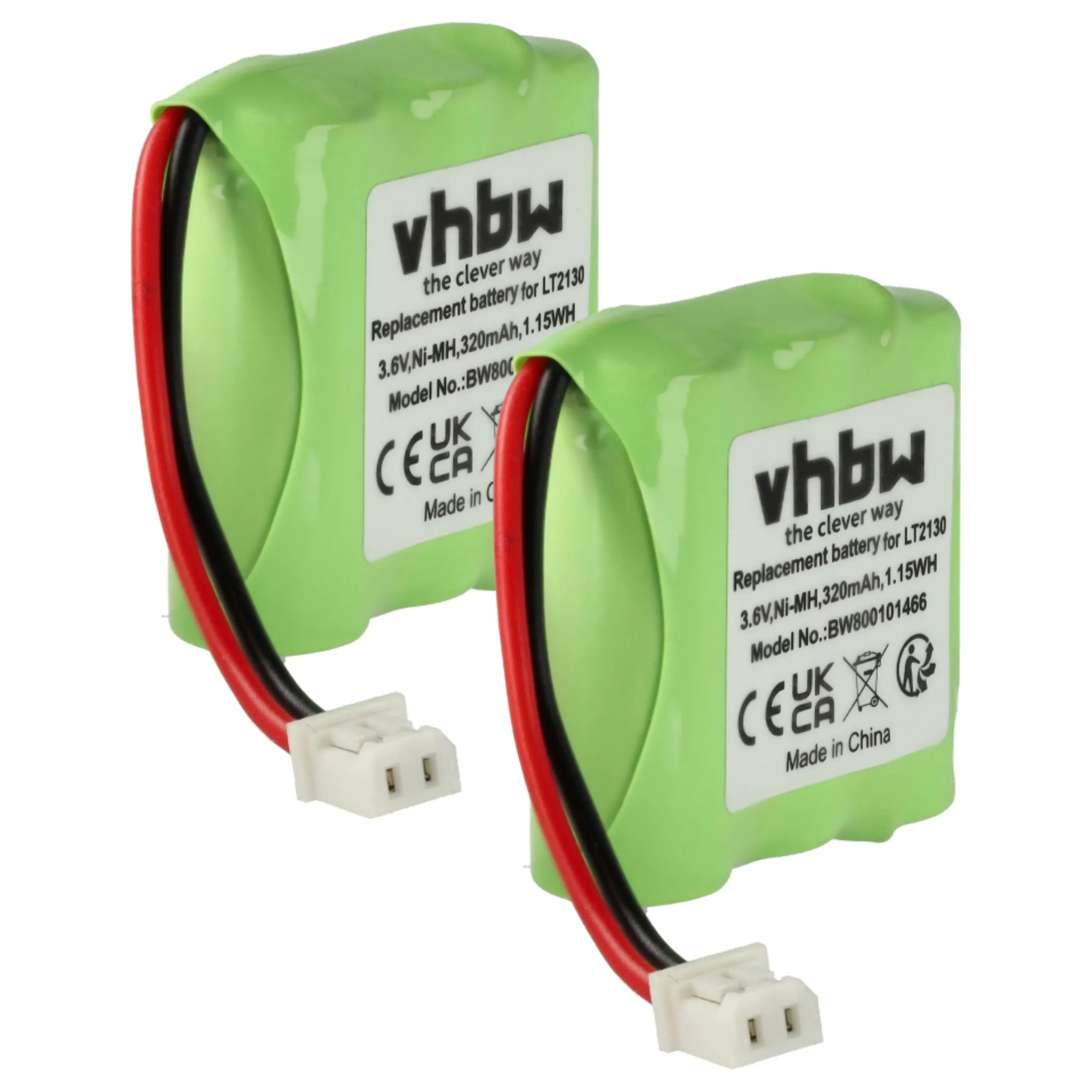 2x Batteries remplace Loewe LT2130 pour téléphone MBO - 320mAh 3,6V NiMH