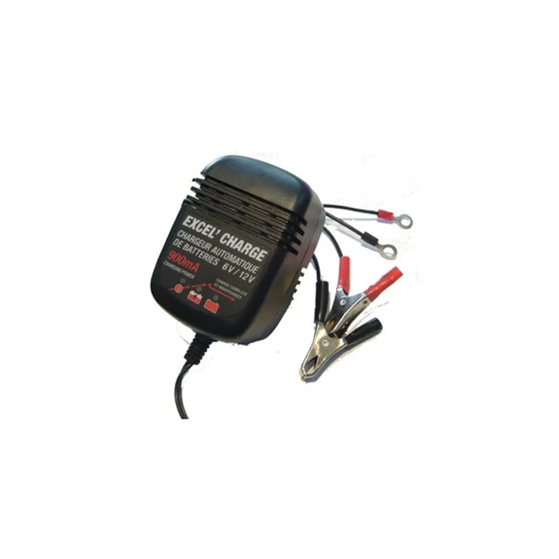 Chargeur automatique de batterie 6V/12V 900mA - Promos