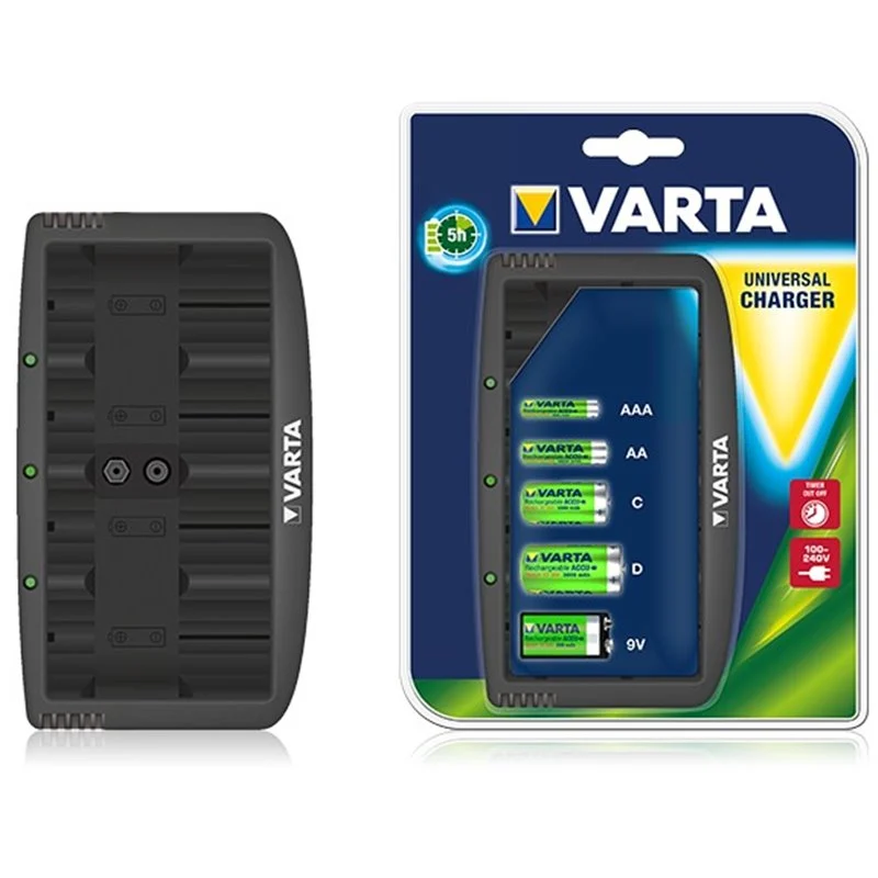 Chargeur Varta Ready to use sans Accus AA, AAA, C, D 9V - Promos