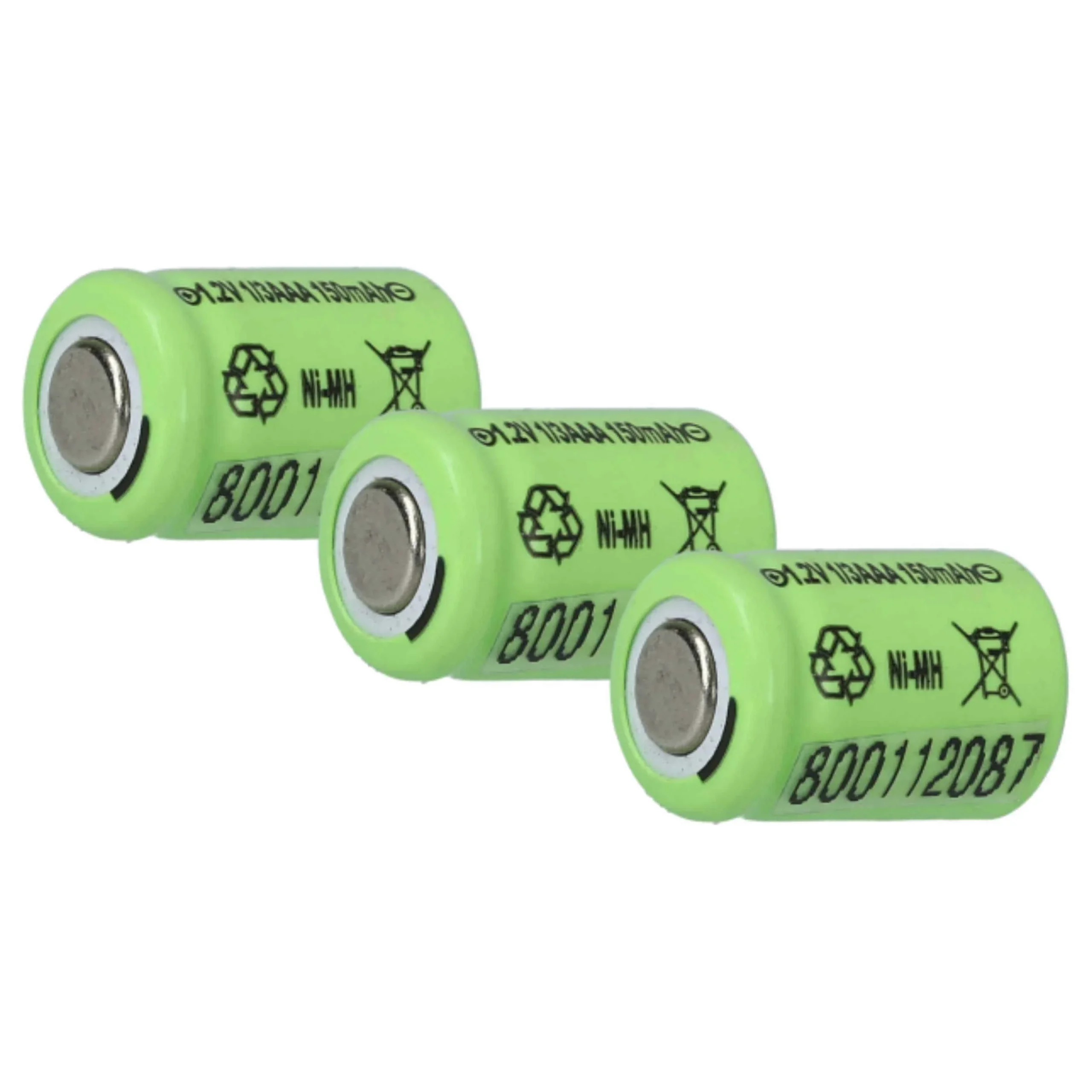 Batterie (3 pcs.) remplace 1/3AAA modèle radio-télécommandé - 150mAh 1,2V NiMH