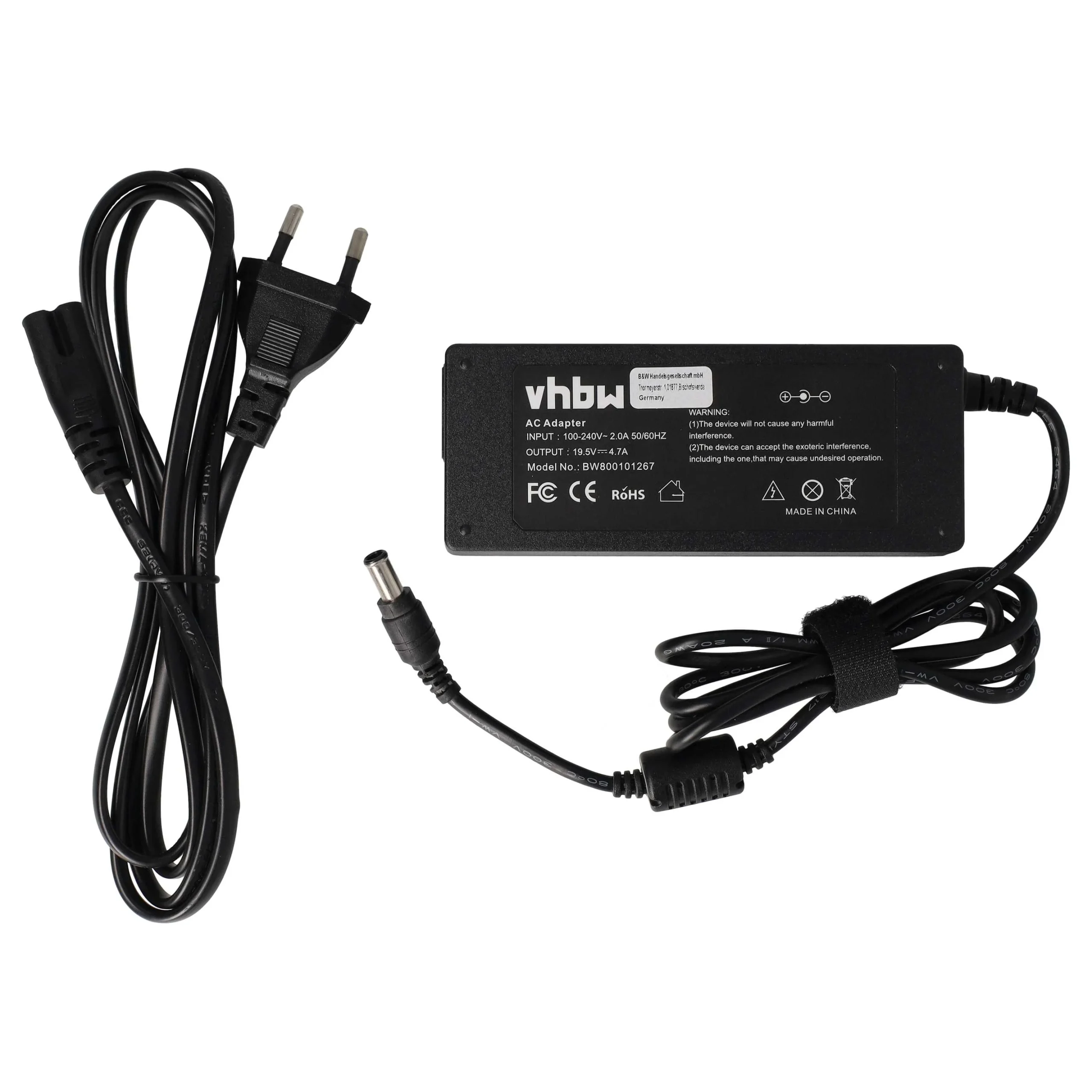 Alimentation remplace Sony PCGA-AC19V10, PCGA-AC19V, PCGA-AC19V1 pour ordinateur portable Sony - 200 cm, 91 W